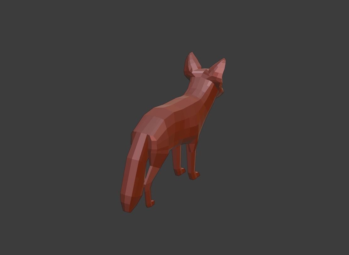 Low Poly Fox Low-poly 3D model_20