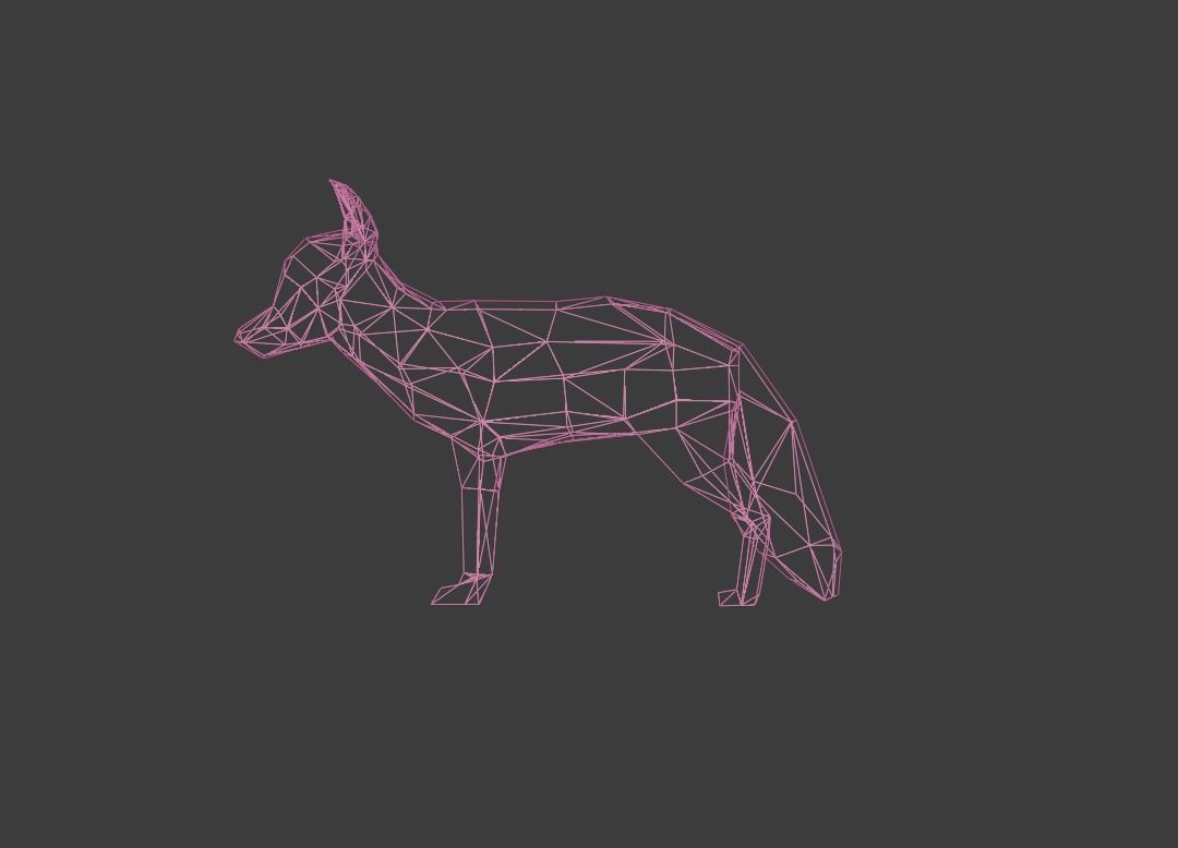 Low Poly Fox Low-poly 3D model_27
