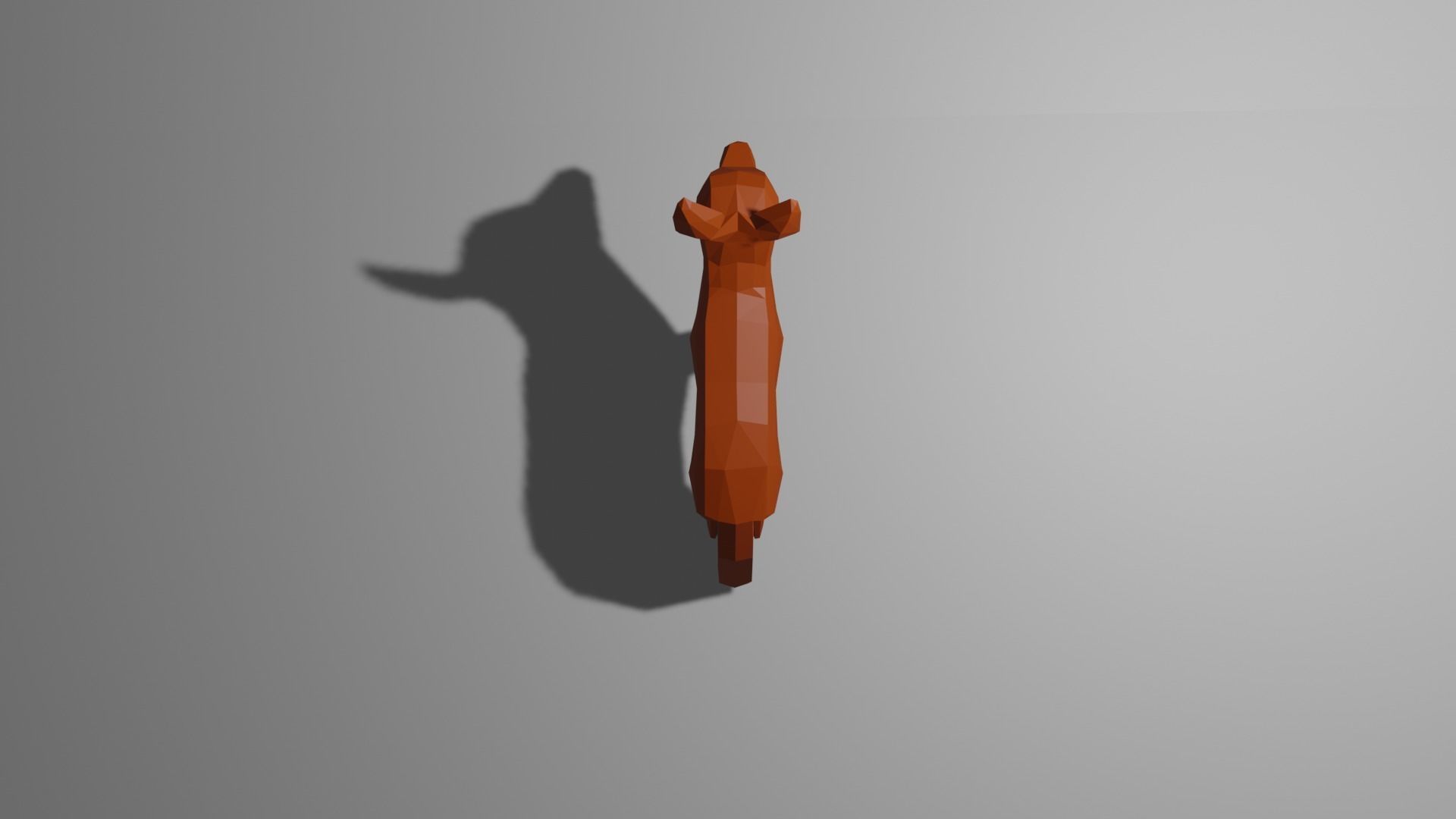 Low Poly Fox Low-poly 3D model_8
