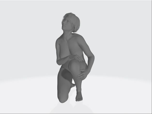 Kniende Figur gela 10-07 by stc45 3D print model_14