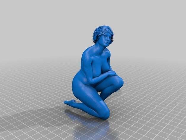 Kniende Figur gela 10-07 by stc45 3D print model_9