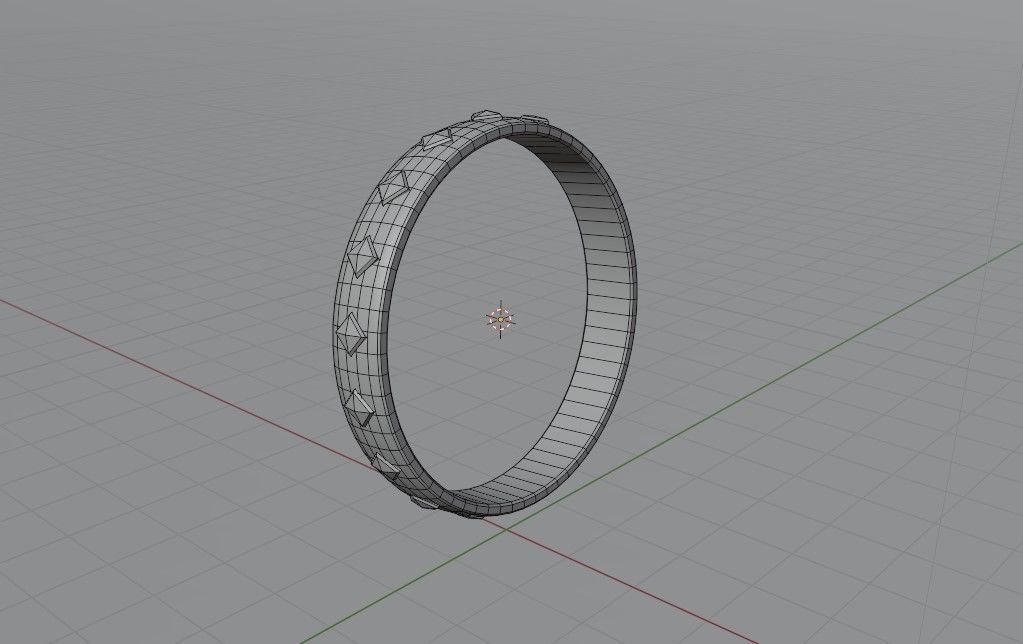 Gold Ring with Ruby Stone and Box - Anel de Ouro e Rubi 3D model_15