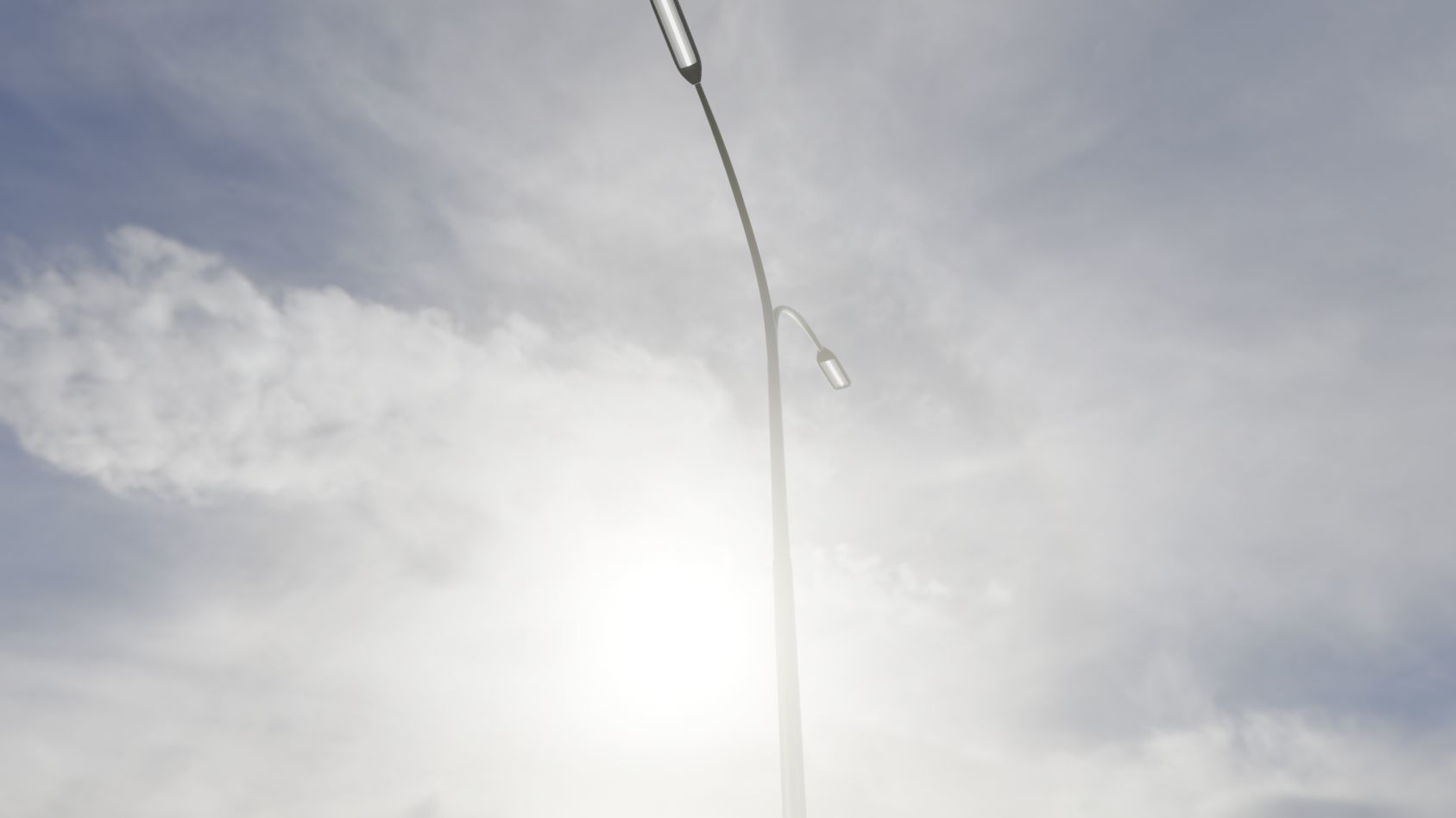 Street Light 11 version 14 10m with pole 4 Low-poly 3D model_84