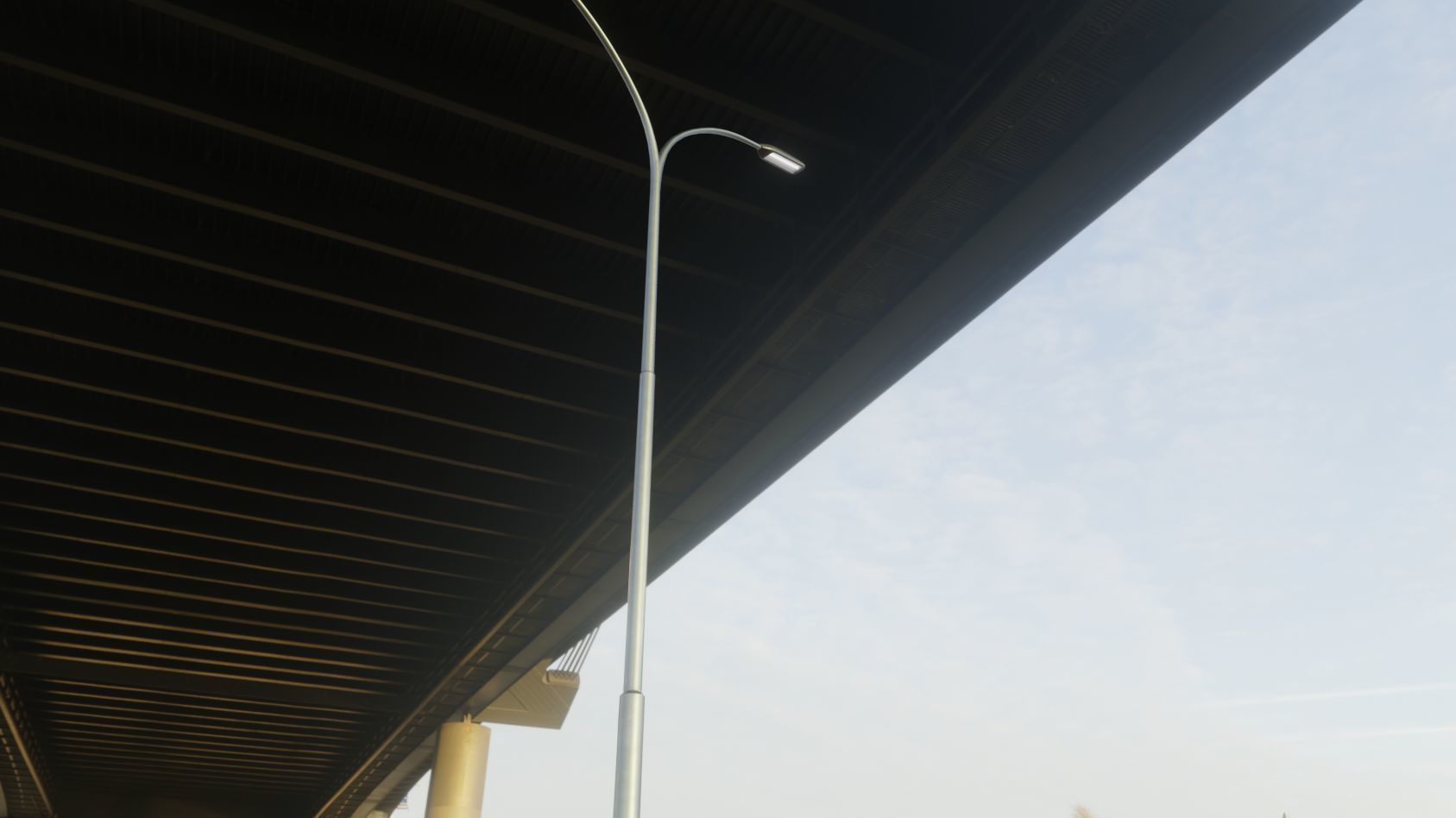 Street Light 11 version 14 10m with pole 4 Low-poly 3D model_5