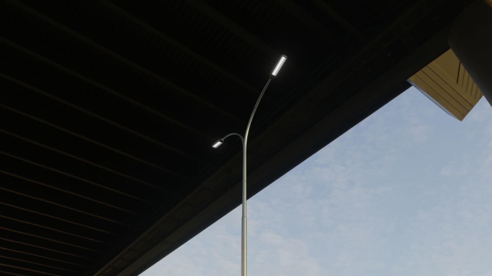 Street Light 11 version 14 10m with pole 4 Low-poly 3D model_63