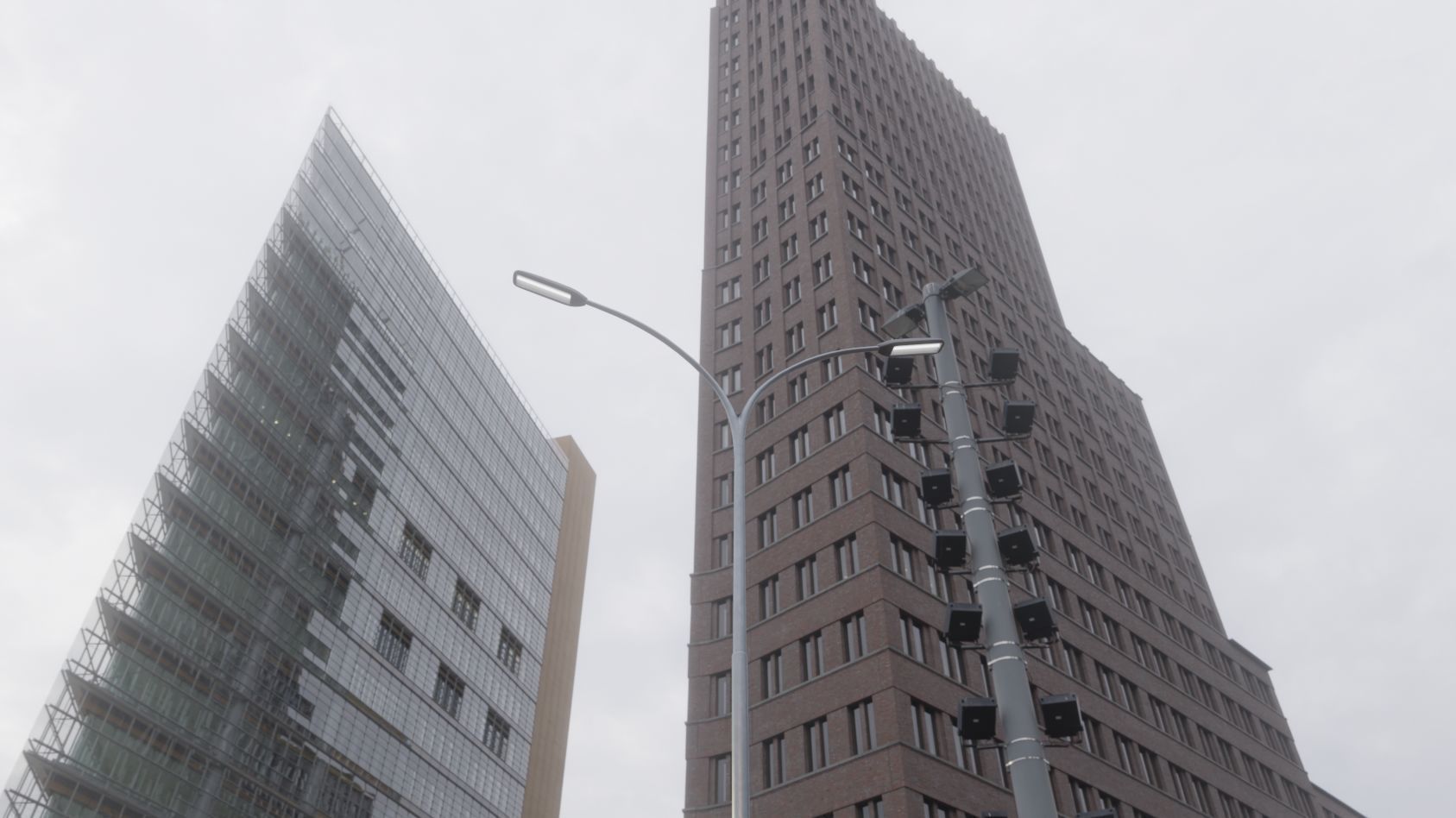 Street Light 11 version 14 10m with pole 4 Low-poly 3D model_57