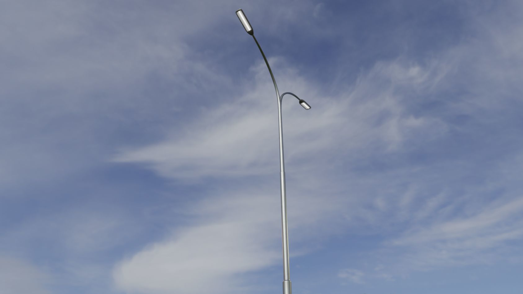 Street Light 11 version 14 10m with pole 4 Low-poly 3D model_99