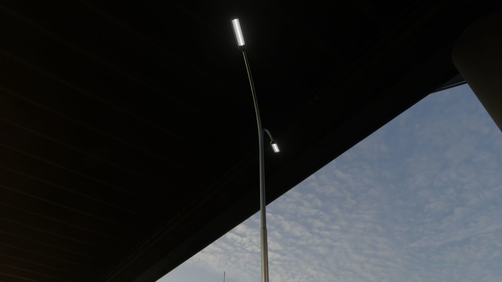 Street Light 11 version 14 10m with pole 4 Low-poly 3D model_18