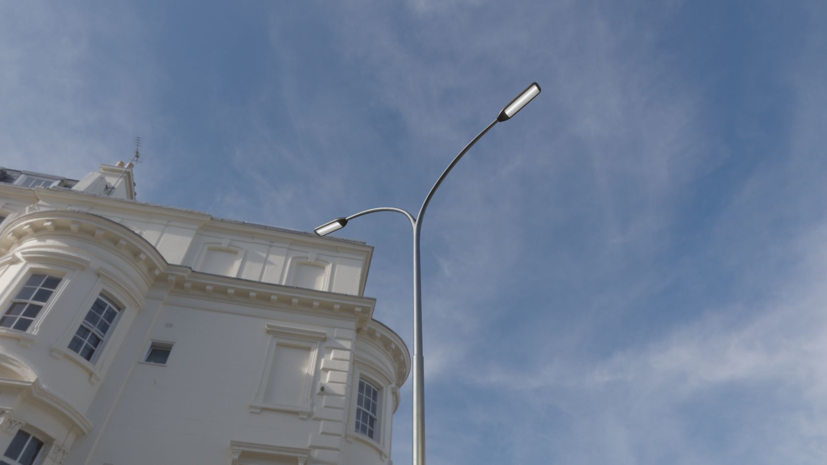 Street Light 11 version 14 10m with pole 4 Low-poly 3D model_43