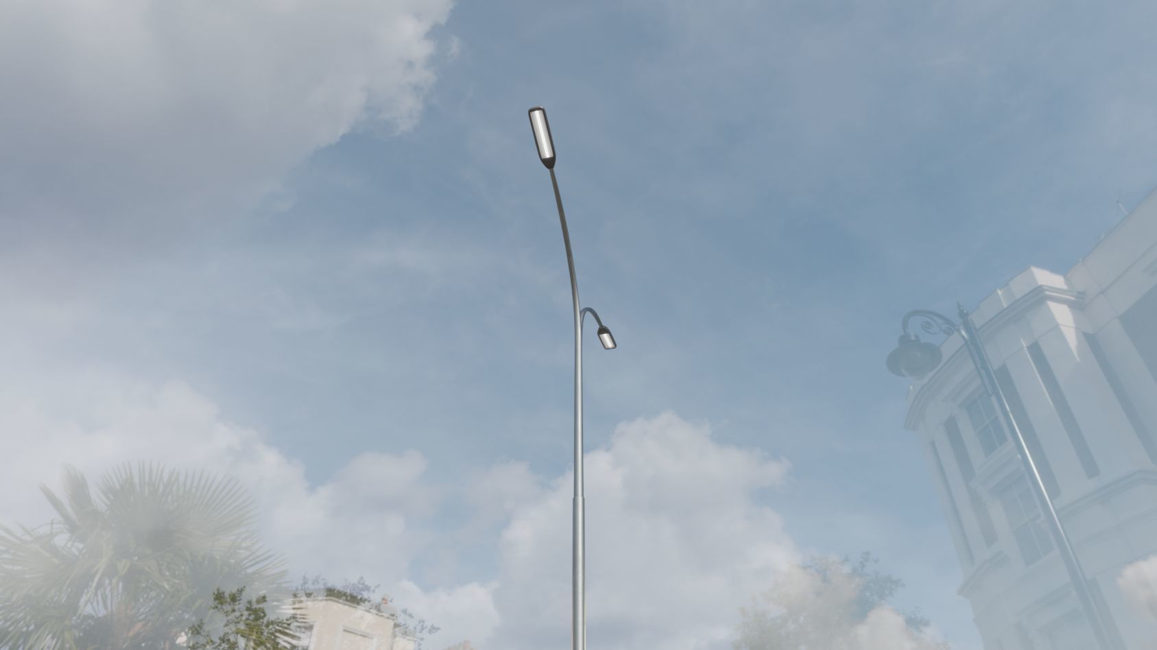 Street Light 11 version 14 10m with pole 4 Low-poly 3D model_66