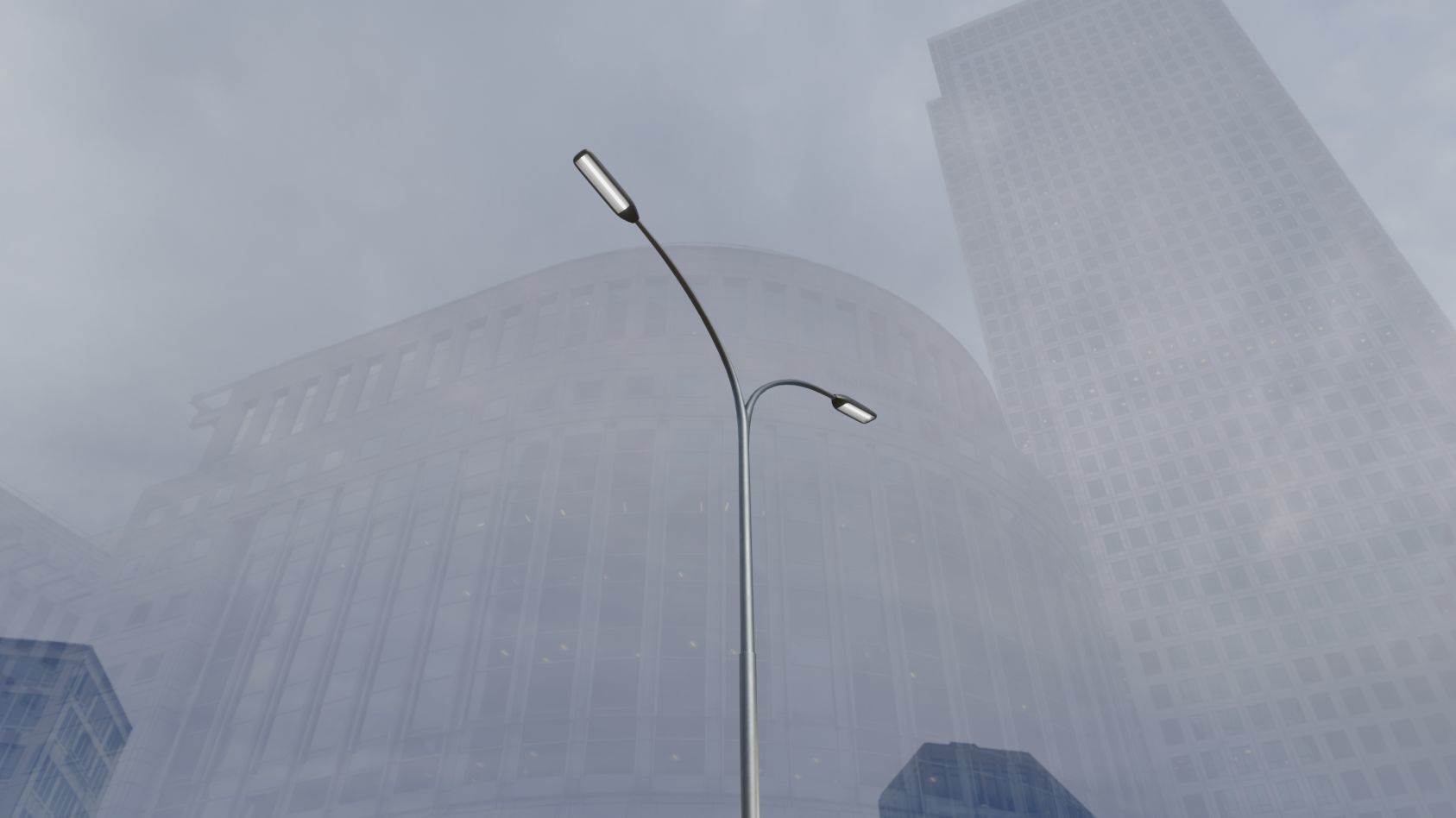 Street Light 11 version 14 10m with pole 4 Low-poly 3D model_35