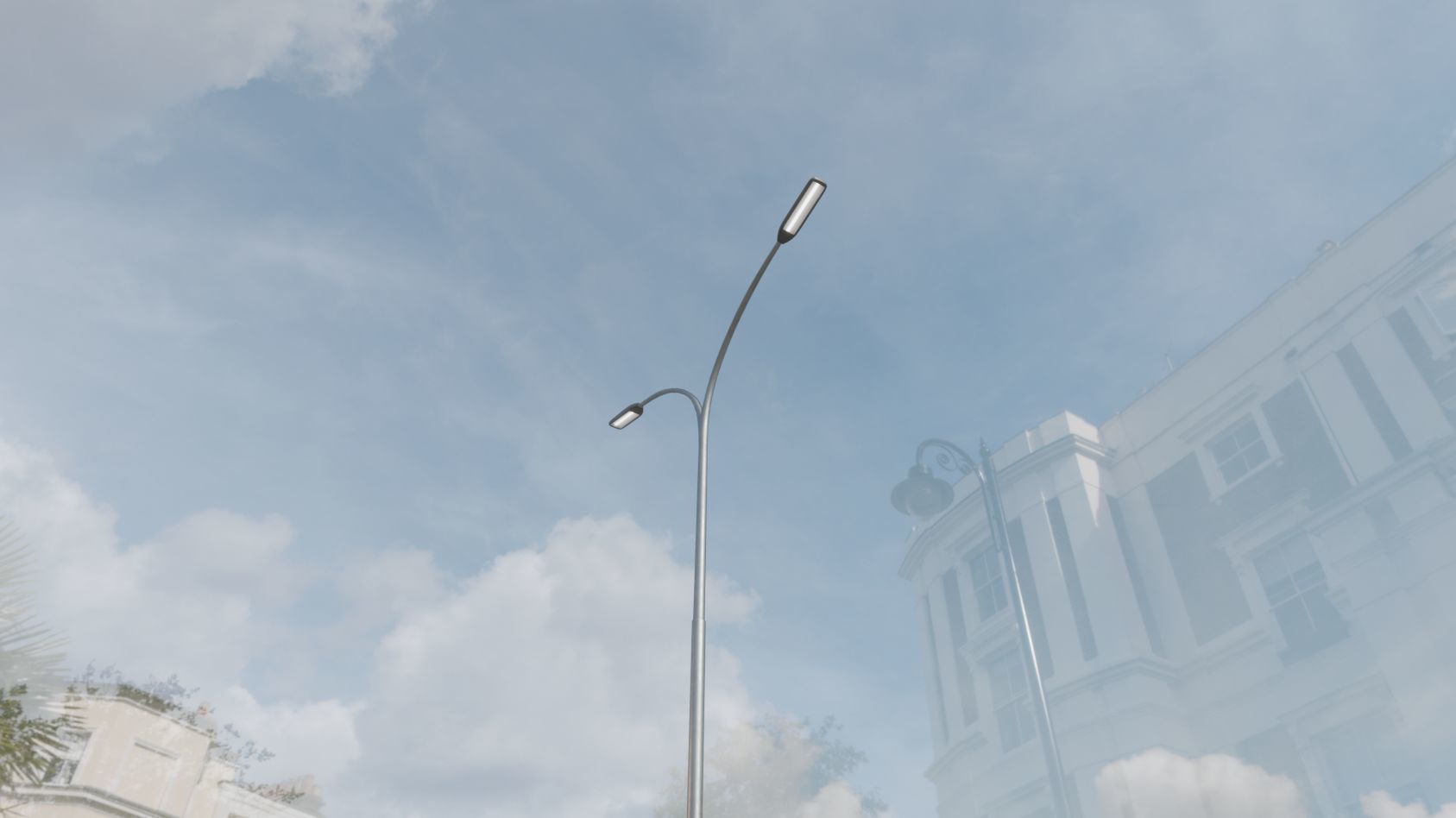 Street Light 11 version 14 10m with pole 4 Low-poly 3D model_95