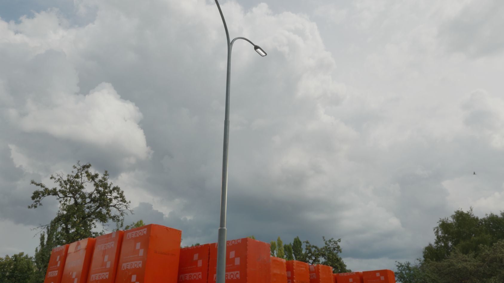 Street Light 11 version 14 10m with pole 4 Low-poly 3D model_4