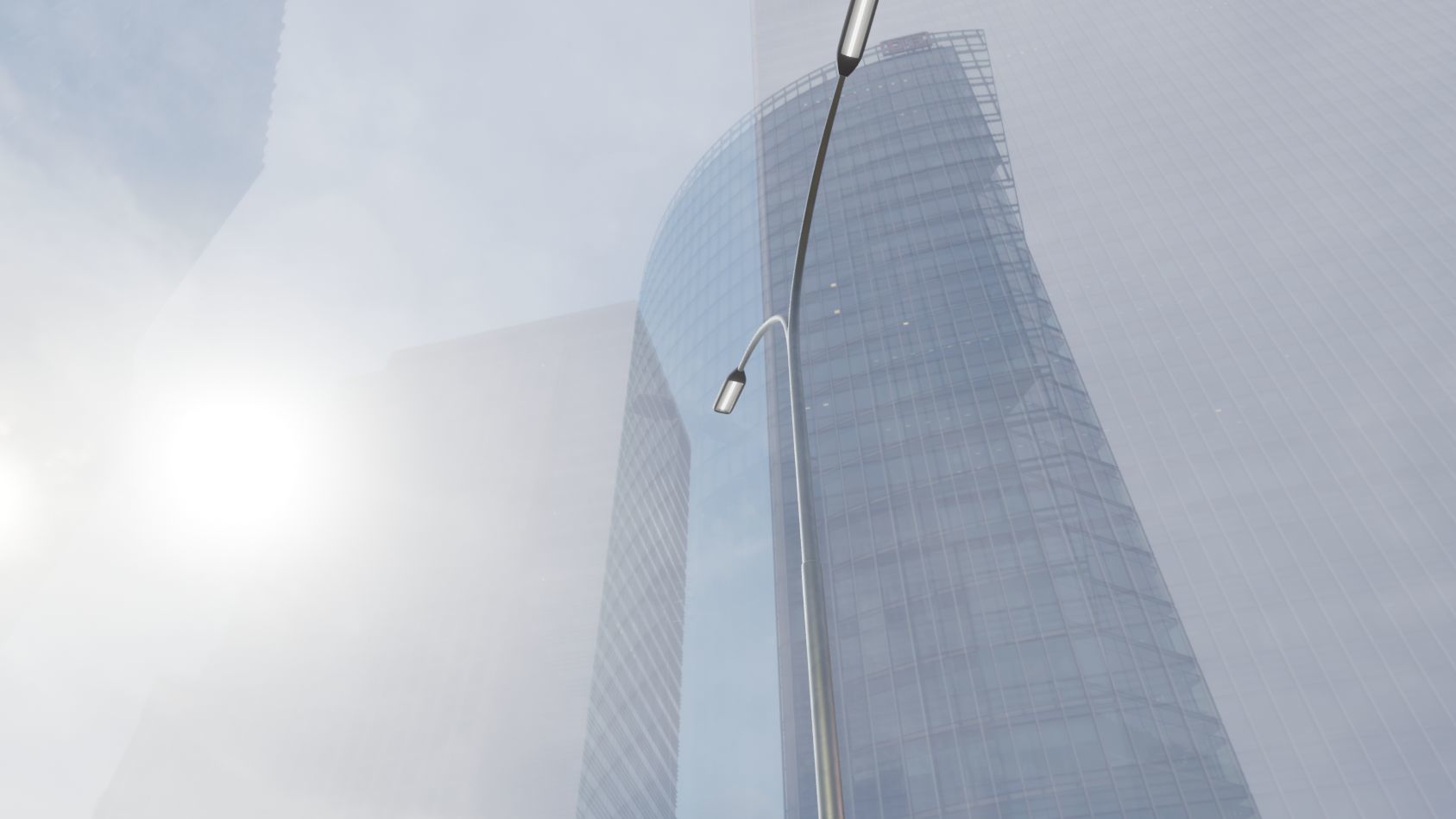 Street Light 11 version 14 10m with pole 4 Low-poly 3D model_79