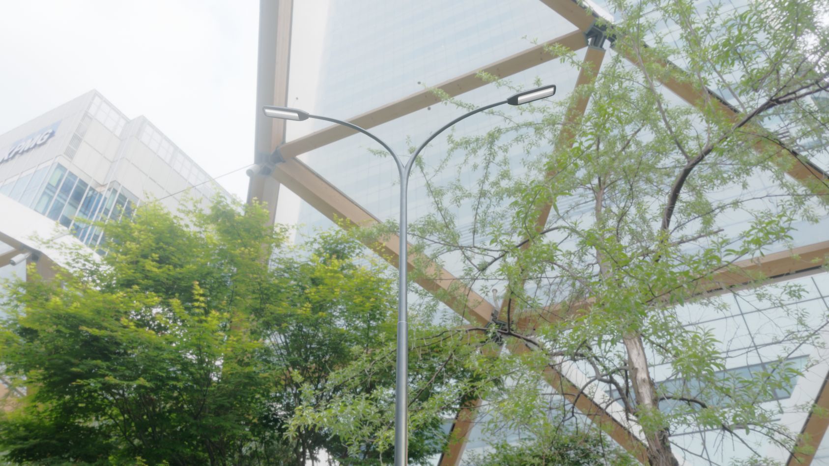 Street Light 11 version 14 10m with pole 4 Low-poly 3D model_10