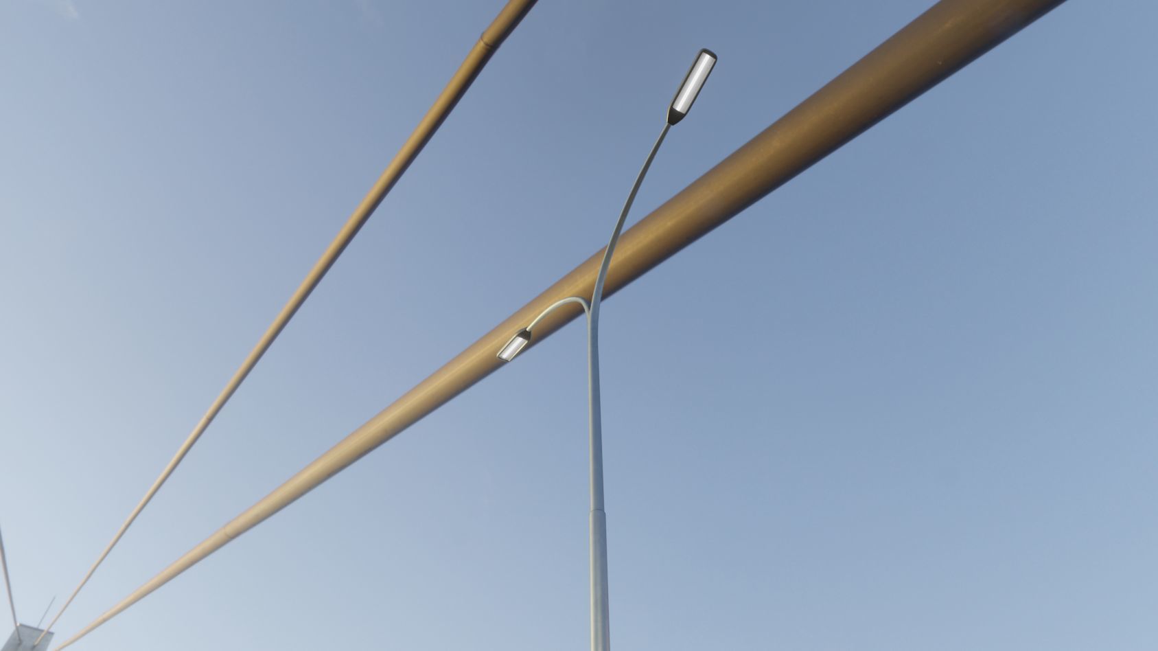 Street Light 11 version 14 10m with pole 4 Low-poly 3D model_46