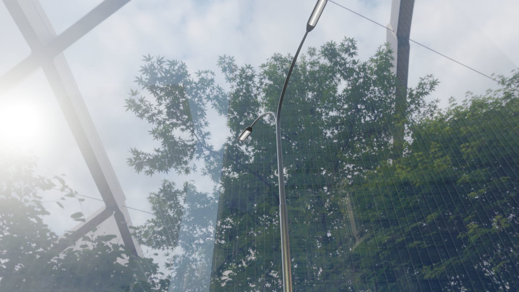 Street Light 11 version 14 10m with pole 4 Low-poly 3D model_78