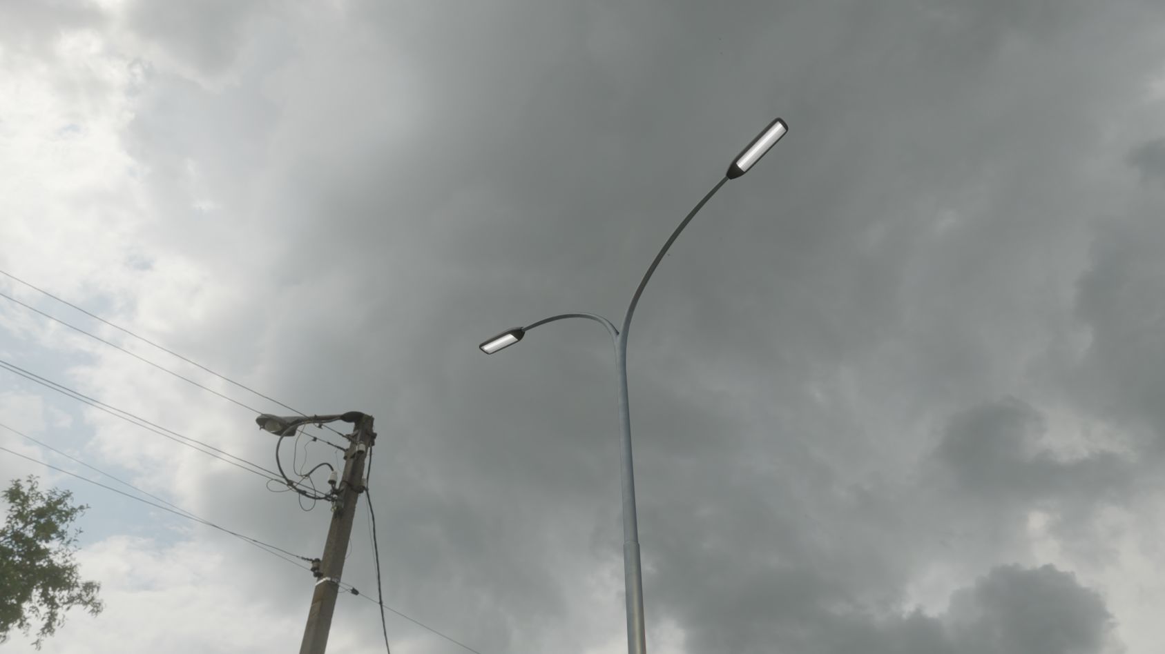 Street Light 11 version 14 10m with pole 4 Low-poly 3D model_76