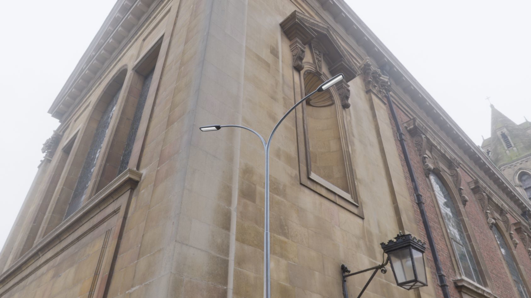 Street Light 11 version 14 10m with pole 4 Low-poly 3D model_60