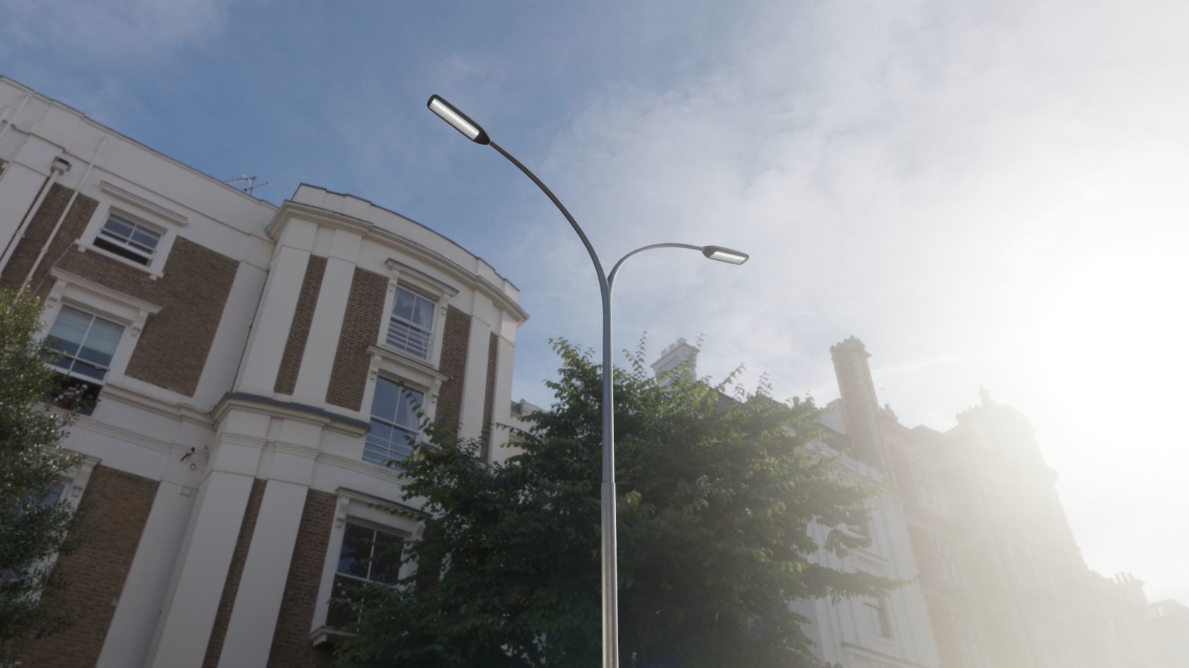 Street Light 11 version 14 10m with pole 4 Low-poly 3D model_87