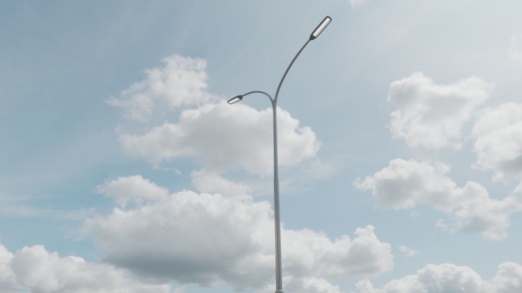 Street Light 11 version 14 10m with pole 4 Low-poly 3D model_29