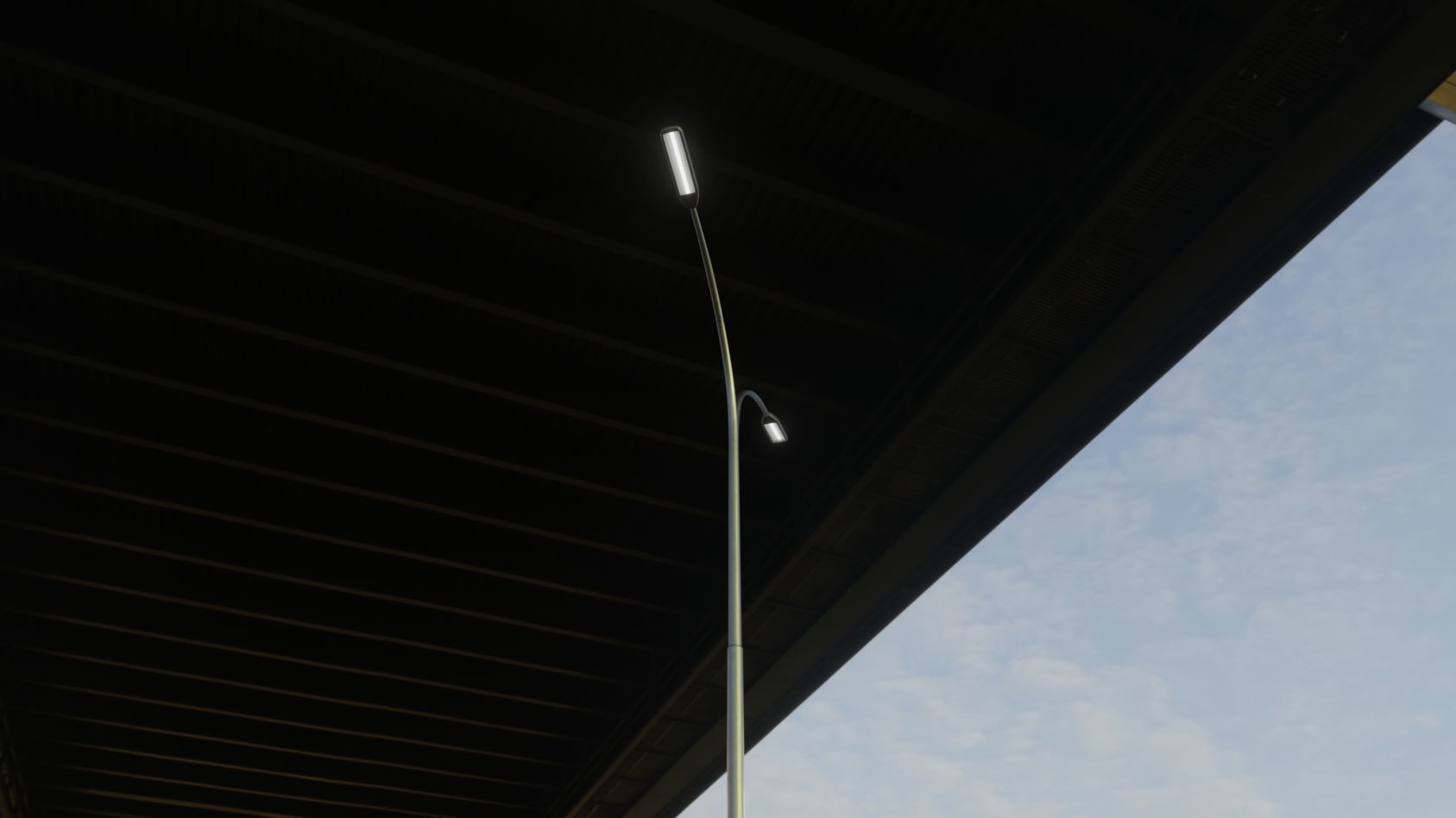Street Light 11 version 14 10m with pole 4 Low-poly 3D model_33
