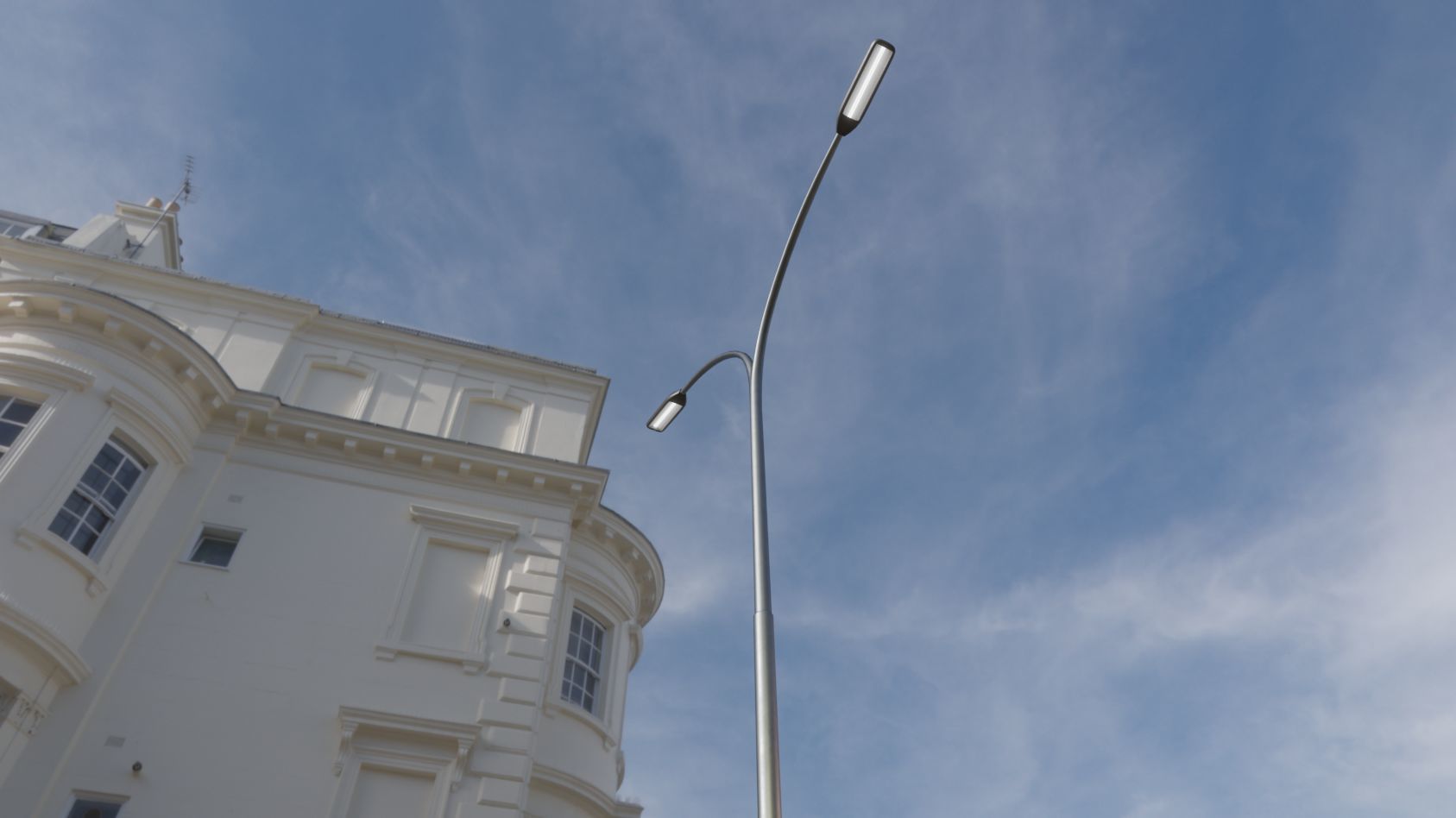Street Light 11 version 14 10m with pole 4 Low-poly 3D model_13