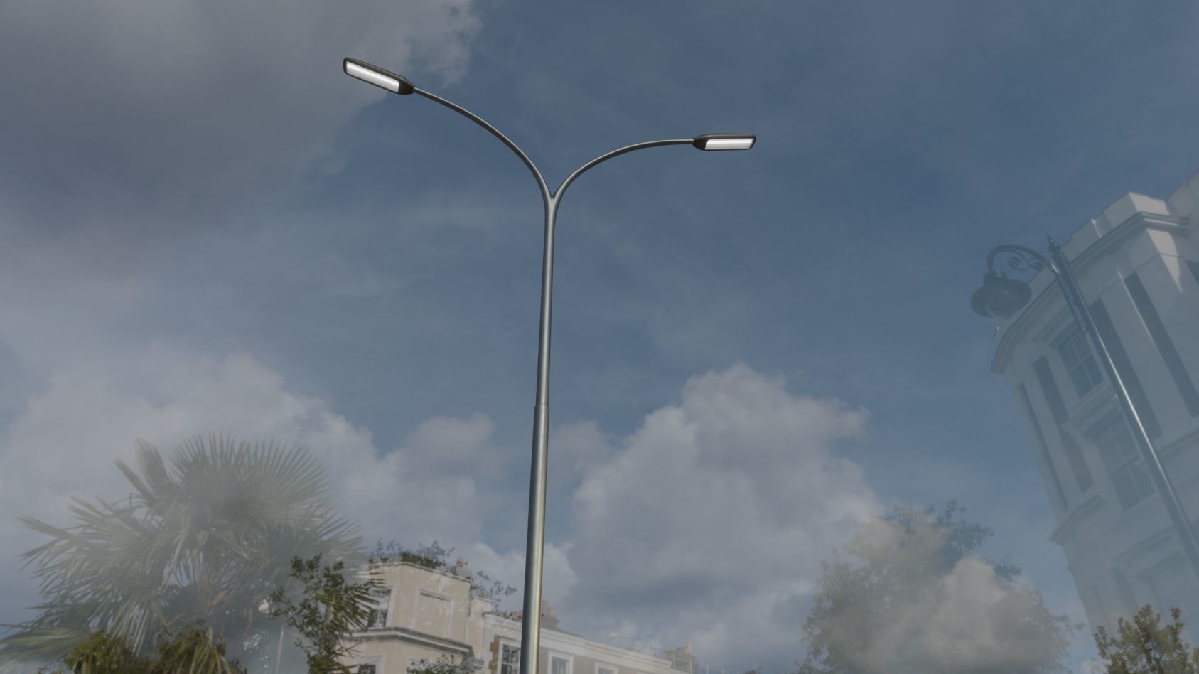 Street Light 11 version 14 10m with pole 4 Low-poly 3D model_8