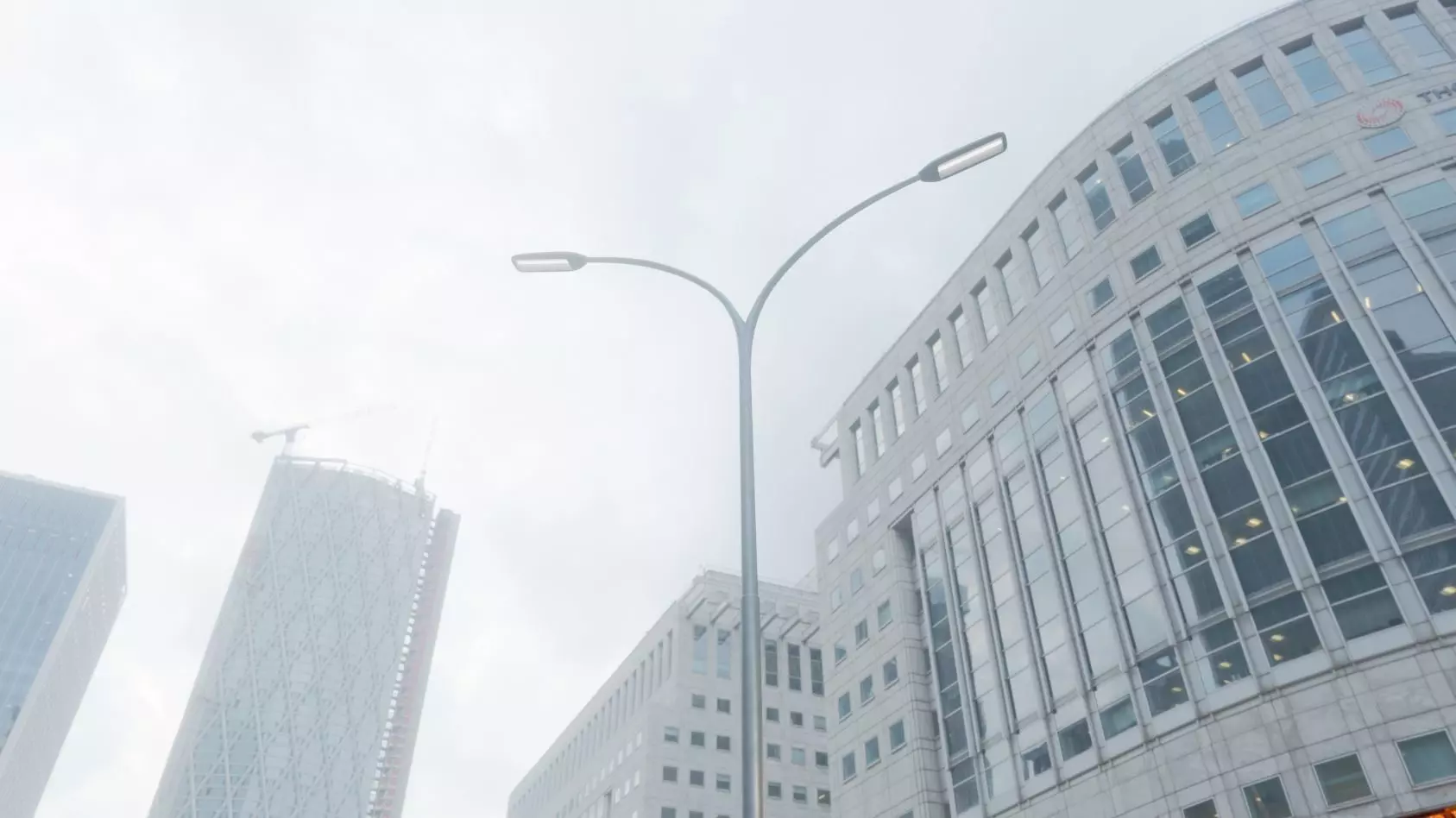 Street Light 11 version 14 10m with pole 4 Low-poly 3D model_0