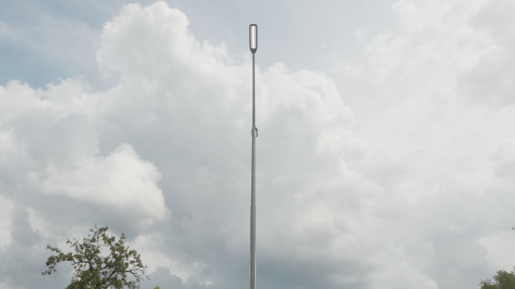 Street Light 11 version 14 10m with pole 4 Low-poly 3D model_32