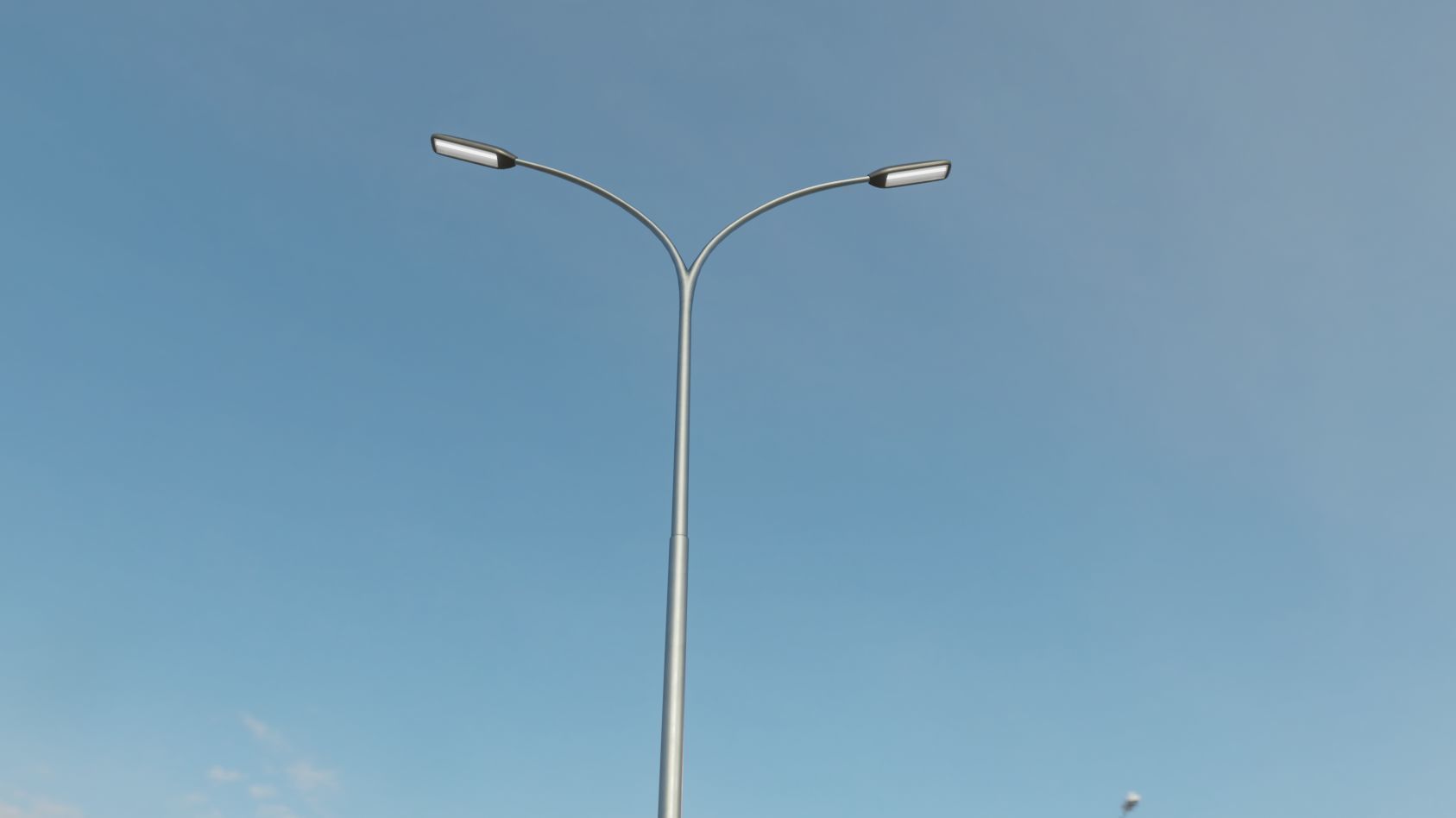 Street Light 11 version 14 10m with pole 4 Low-poly 3D model_9