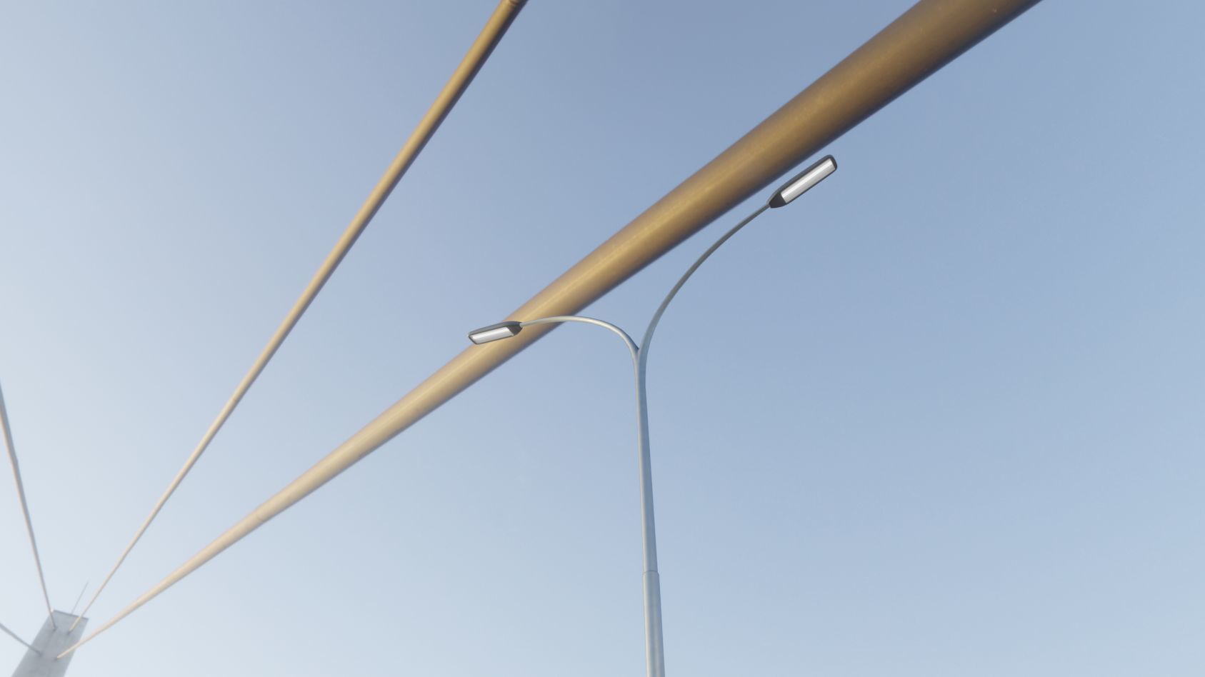 Street Light 11 version 14 10m with pole 4 Low-poly 3D model_75