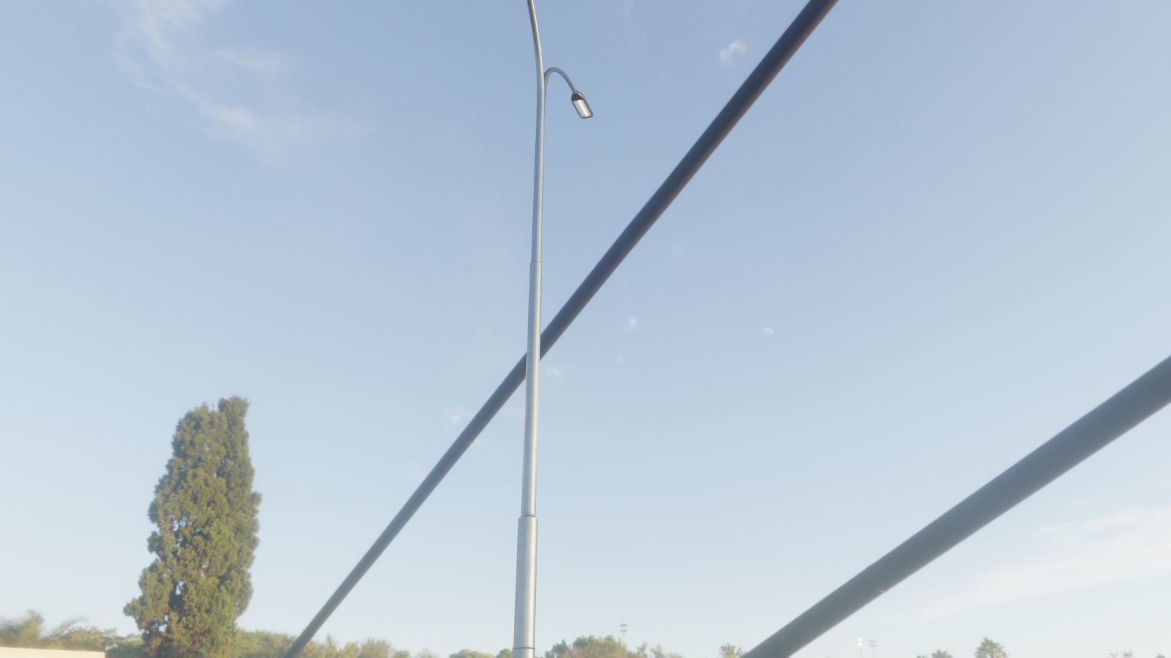 Street Light 11 version 14 10m with pole 4 Low-poly 3D model_3