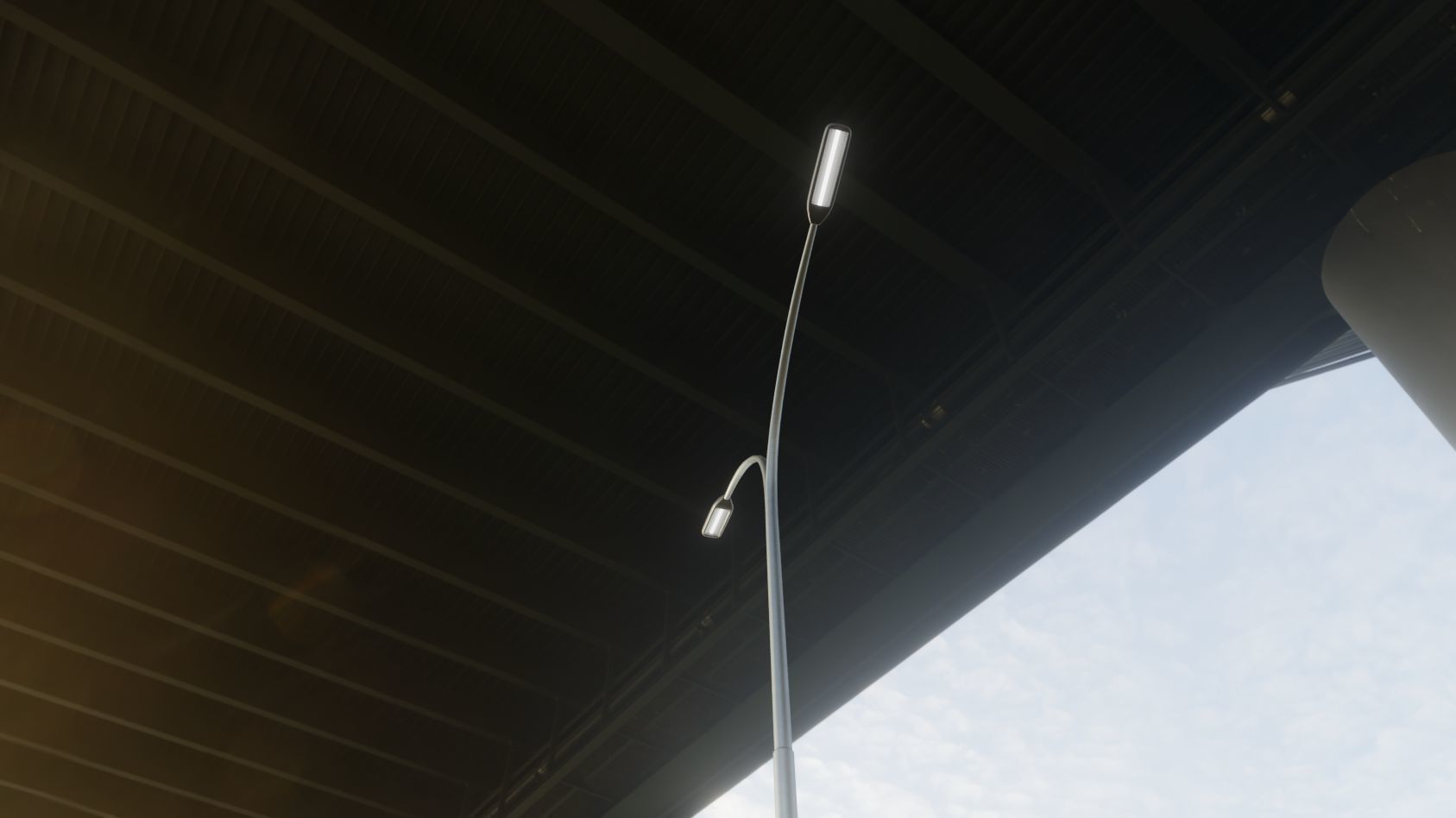 Street Light 11 version 14 10m with pole 4 Low-poly 3D model_48