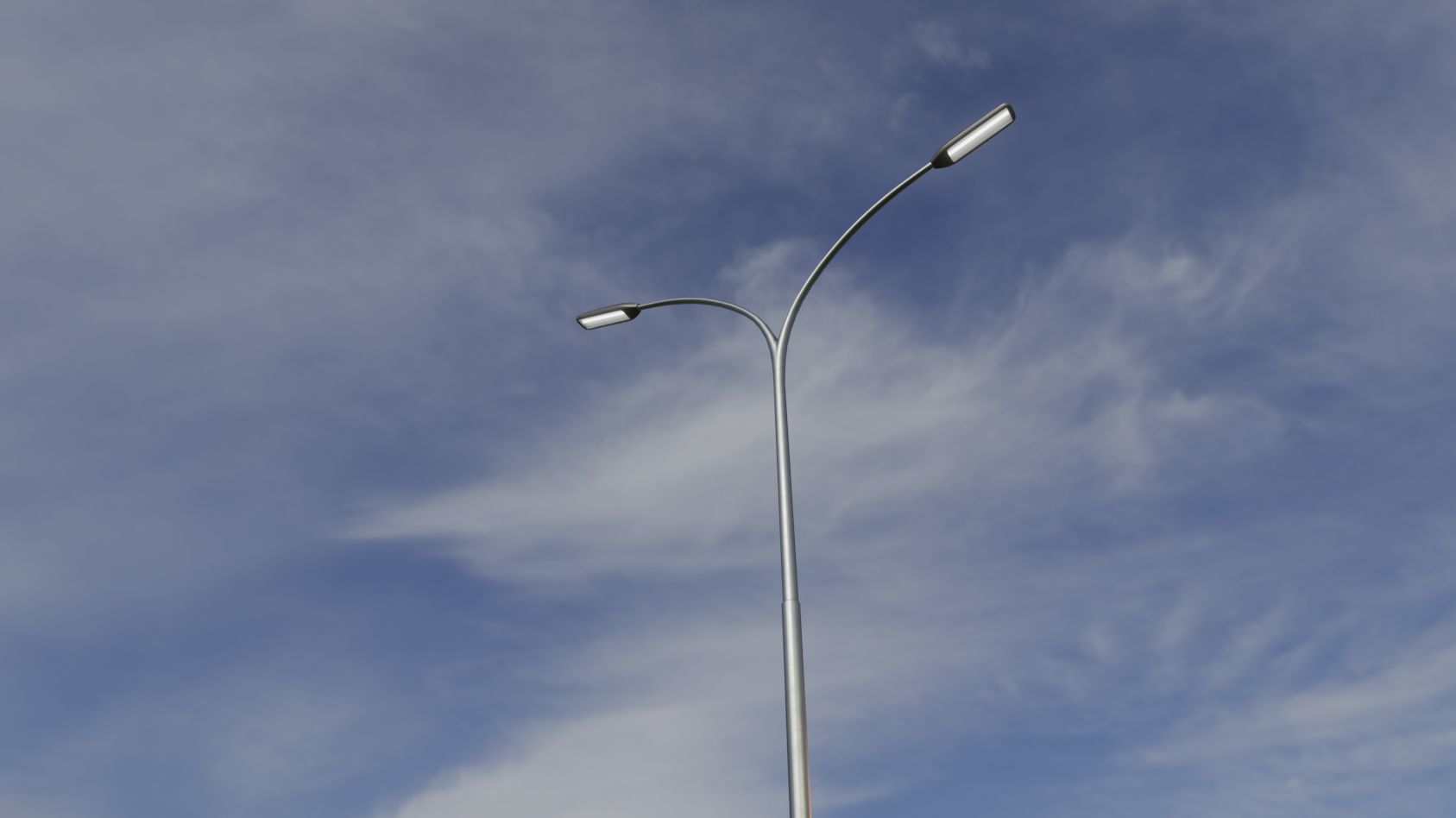 Street Light 11 version 14 10m with pole 4 Low-poly 3D model_2