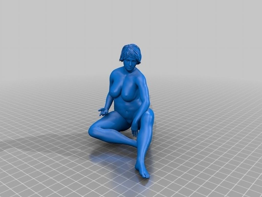 Sitzende Figur gela 10-09 by stc45 3D print model_8