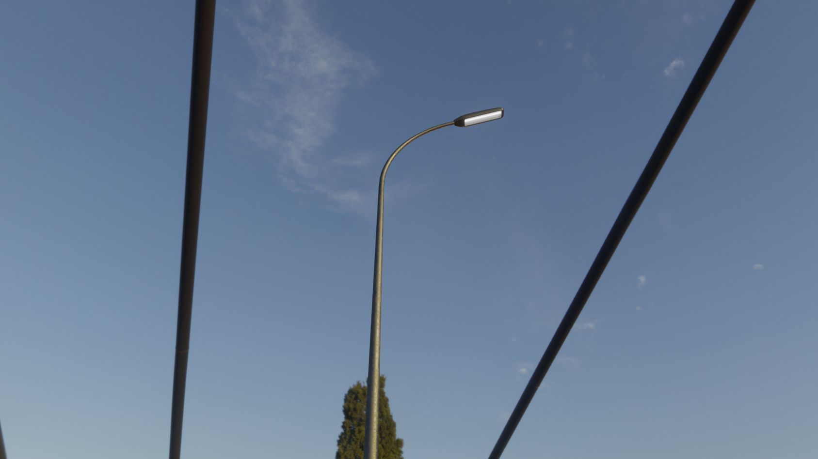 Street Light 11 version 13 6m with pole 1 Low-poly 3D model_40