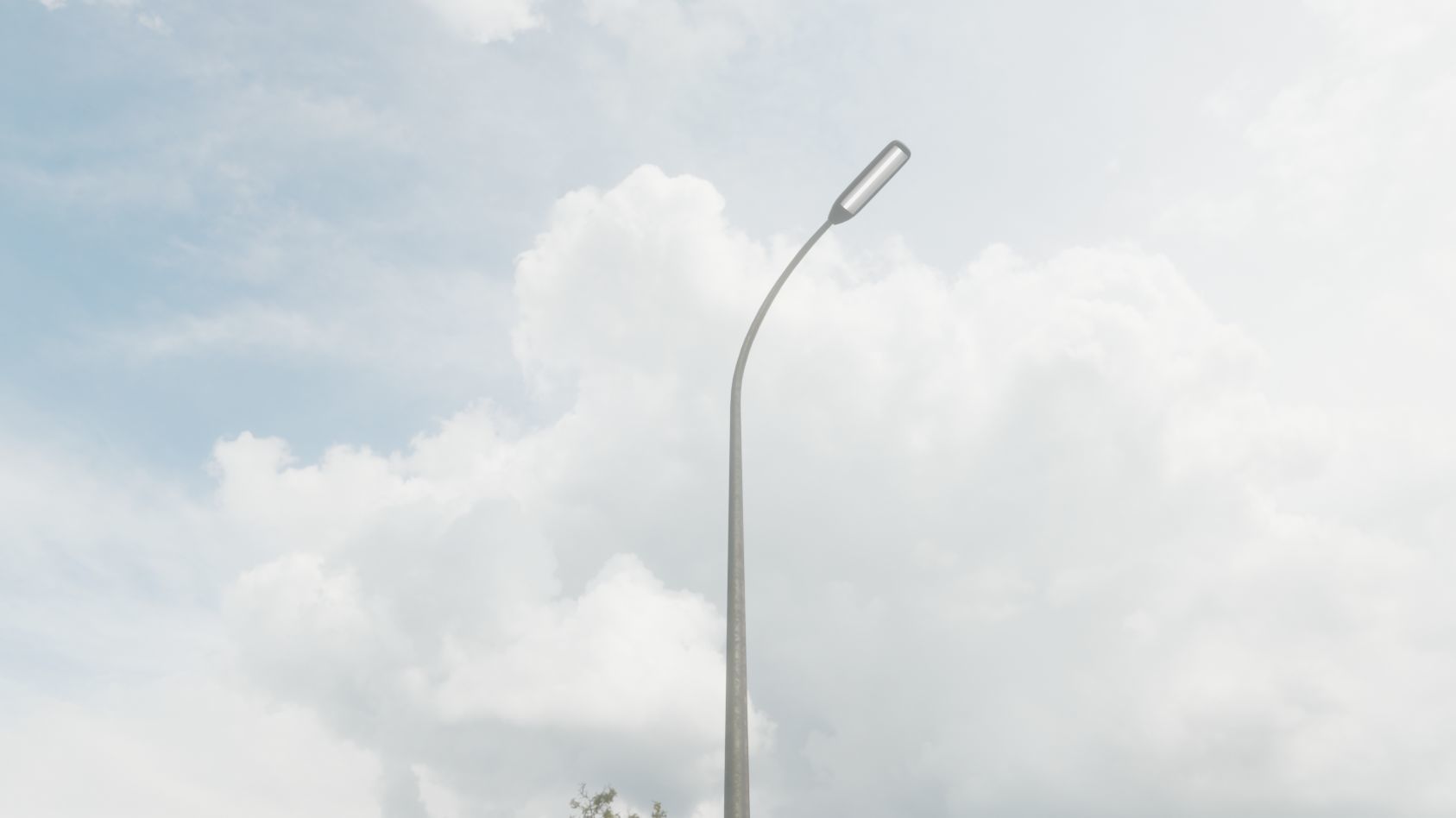 Street Light 11 version 13 6m with pole 1 Low-poly 3D model_12