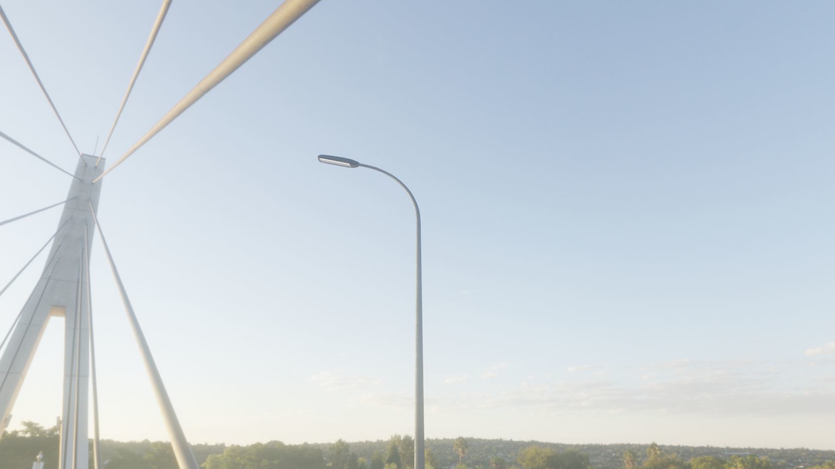 Street Light 11 version 13 6m with pole 1 Low-poly 3D model_25