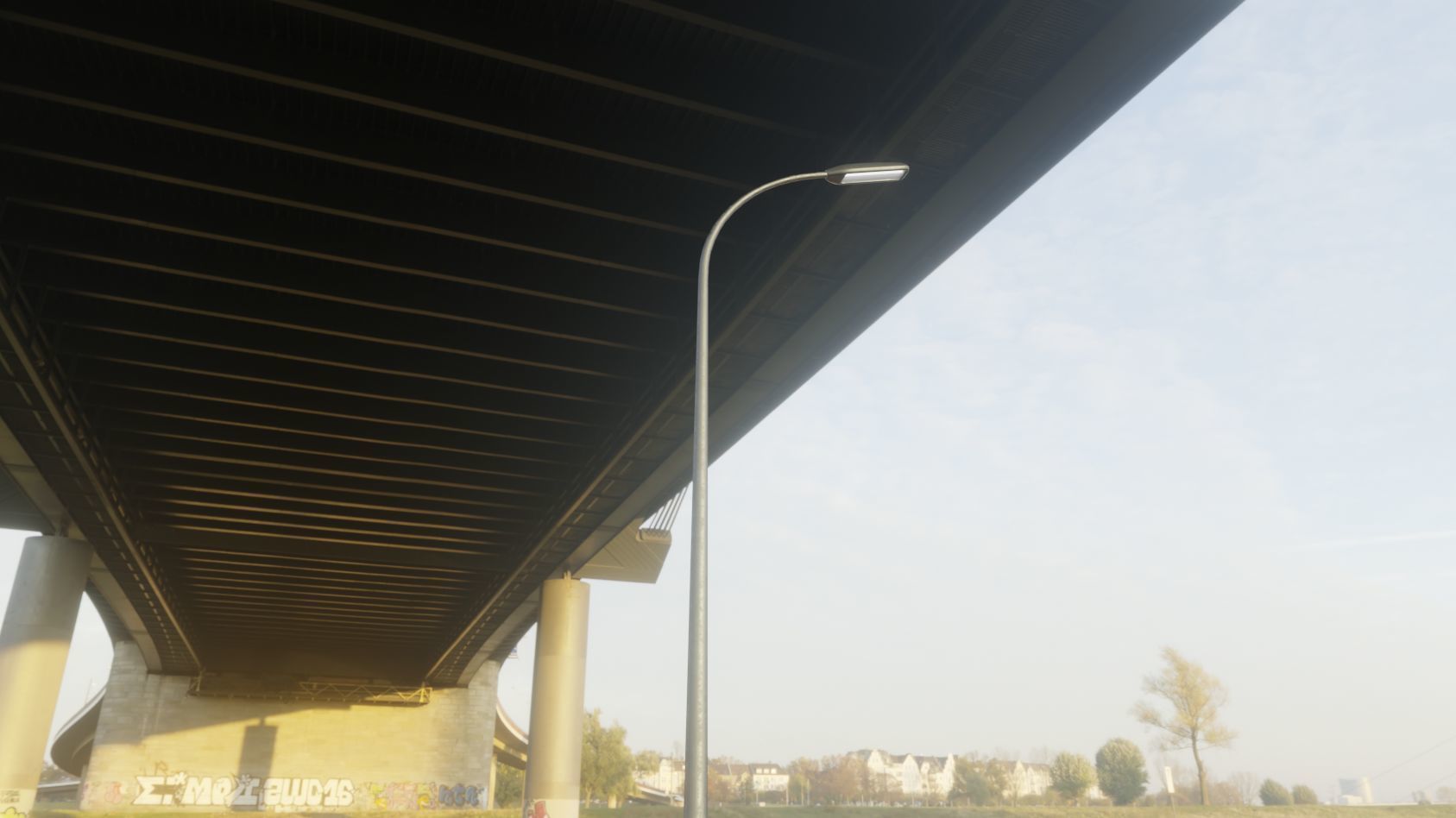 Street Light 11 version 13 6m with pole 1 Low-poly 3D model_72