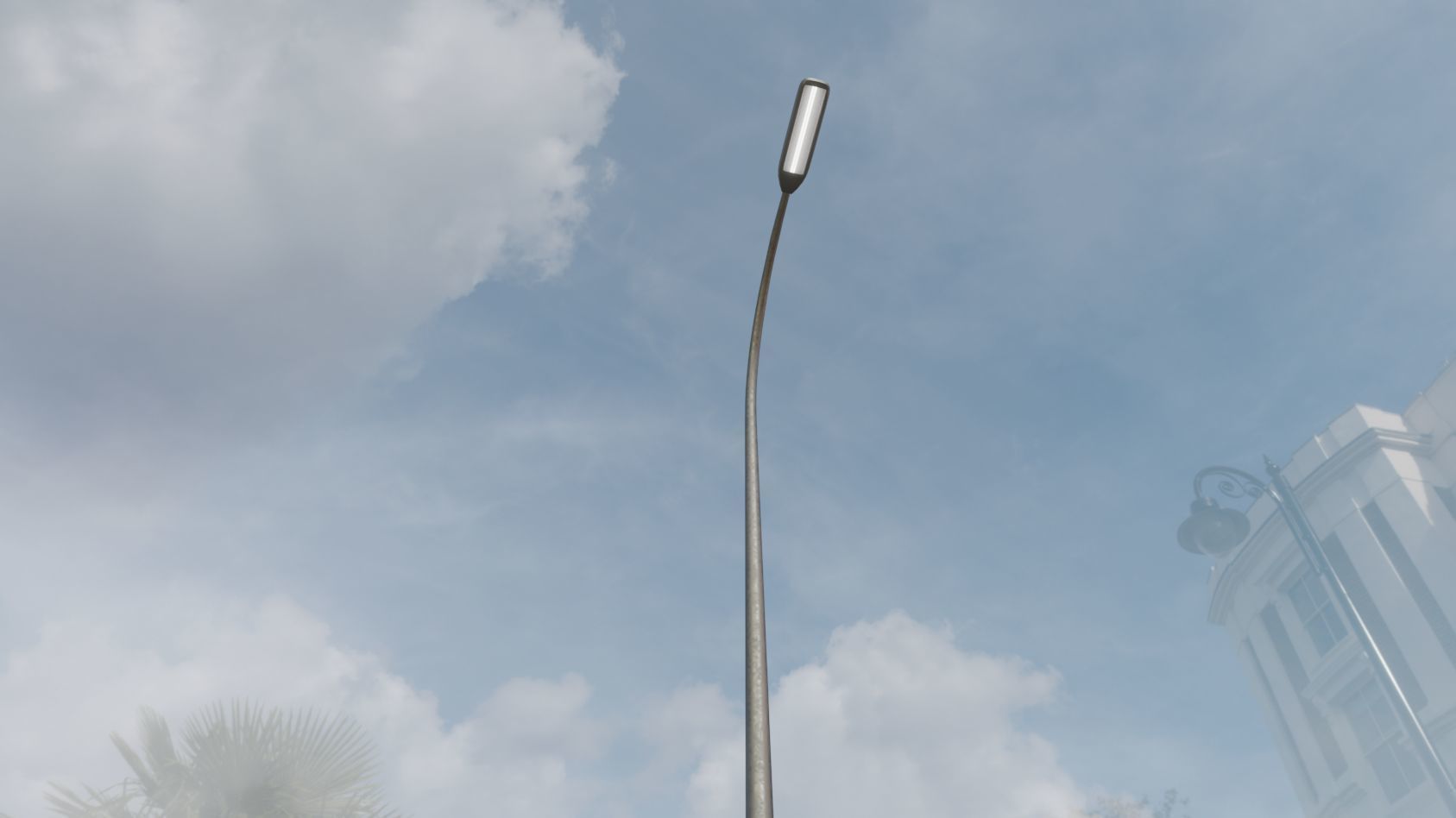 Street Light 11 version 13 6m with pole 1 Low-poly 3D model_16