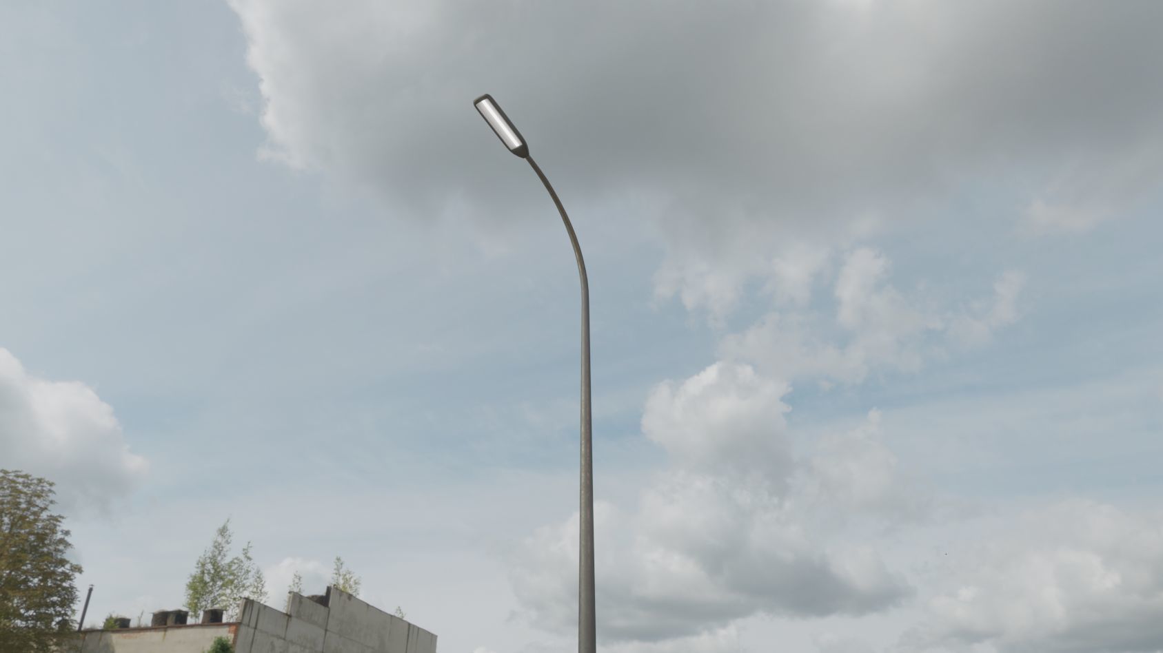 Street Light 11 version 13 6m with pole 1 Low-poly 3D model_53