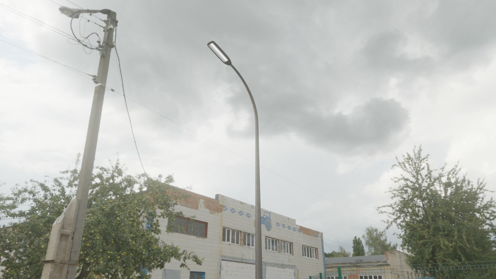 Street Light 11 version 13 6m with pole 1 Low-poly 3D model_86