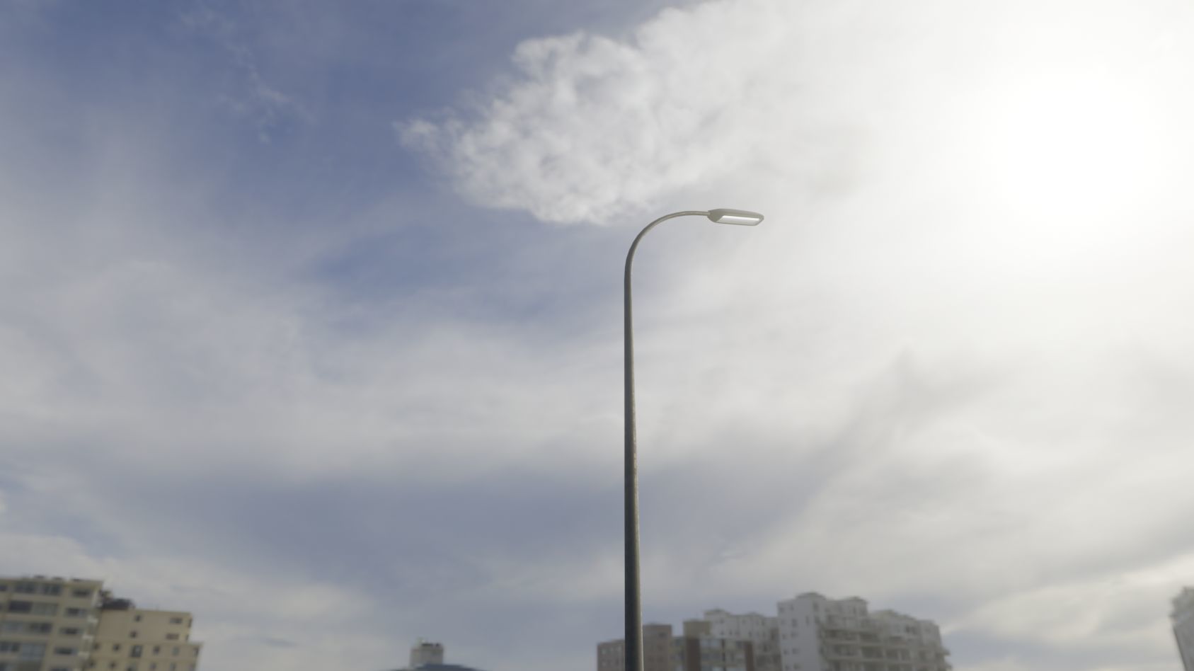 Street Light 11 version 13 6m with pole 1 Low-poly 3D model_10