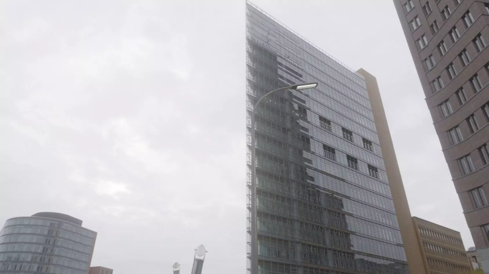 Street Light 11 version 13 6m with pole 1 Low-poly 3D model_0