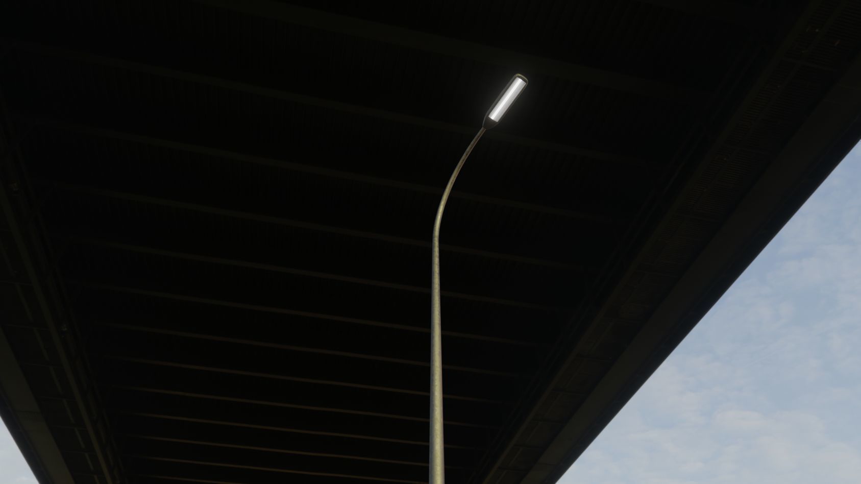 Street Light 11 version 13 6m with pole 1 Low-poly 3D model_13
