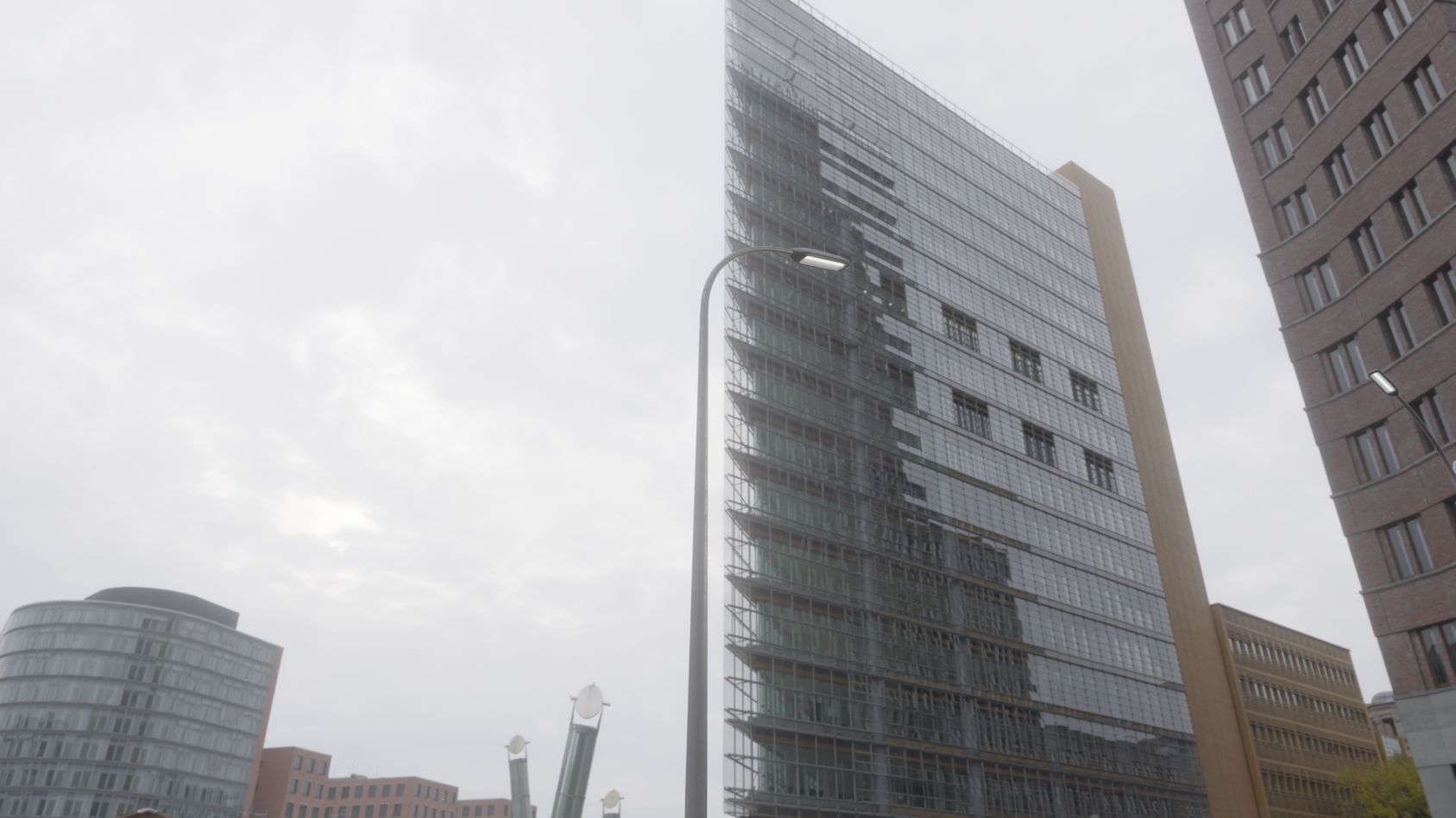 Street Light 11 version 13 6m with pole 1 Low-poly 3D model_36