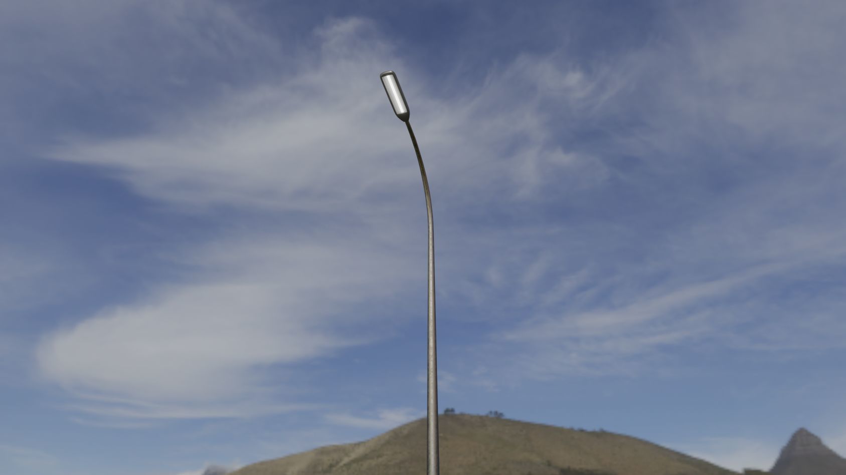 Street Light 11 version 13 6m with pole 1 Low-poly 3D model_19