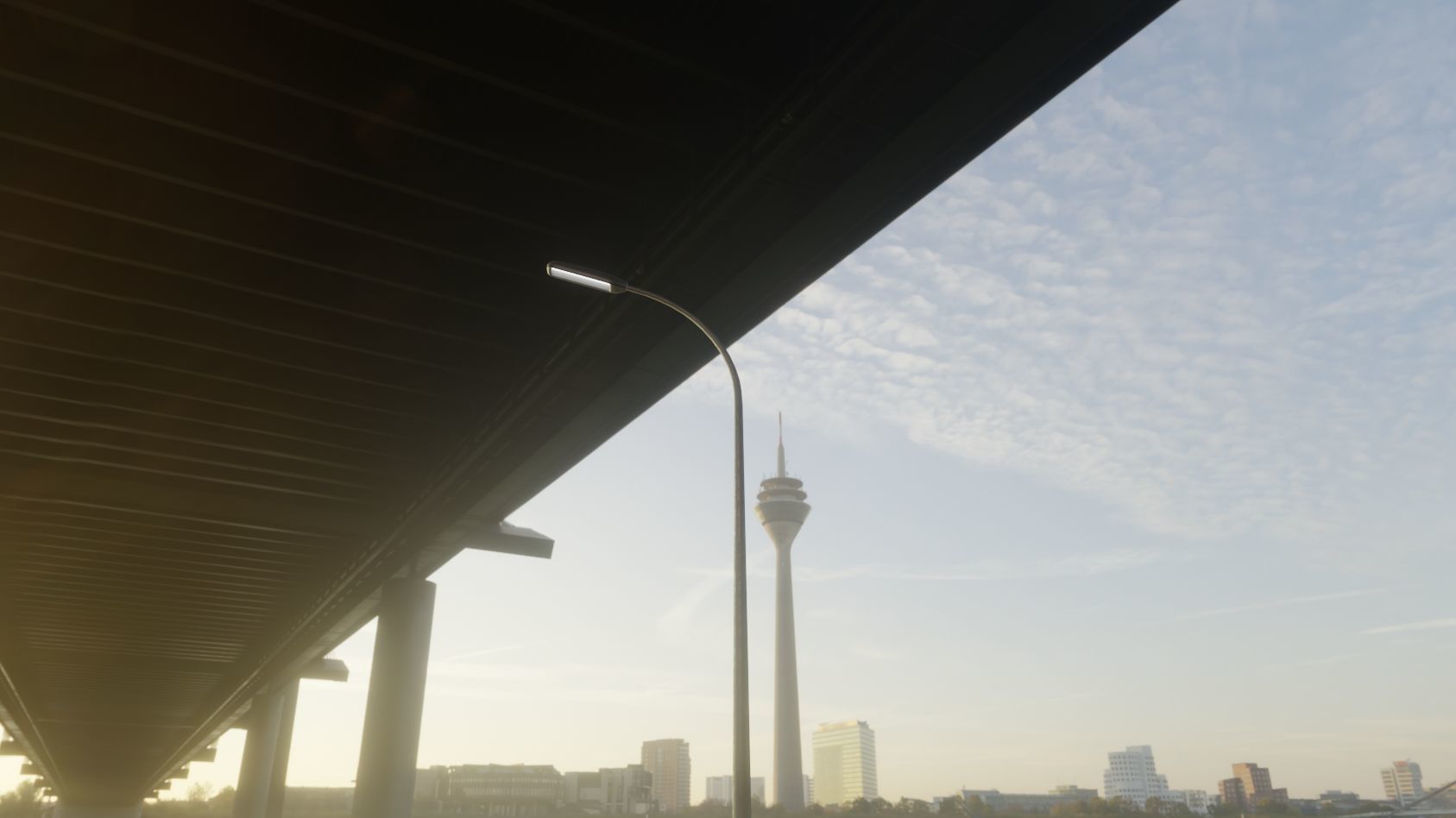 Street Light 11 version 13 6m with pole 1 Low-poly 3D model_57