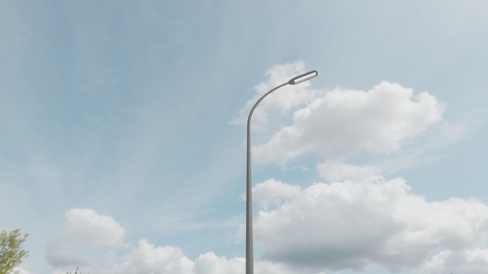Street Light 11 version 13 6m with pole 1 Low-poly 3D model_11